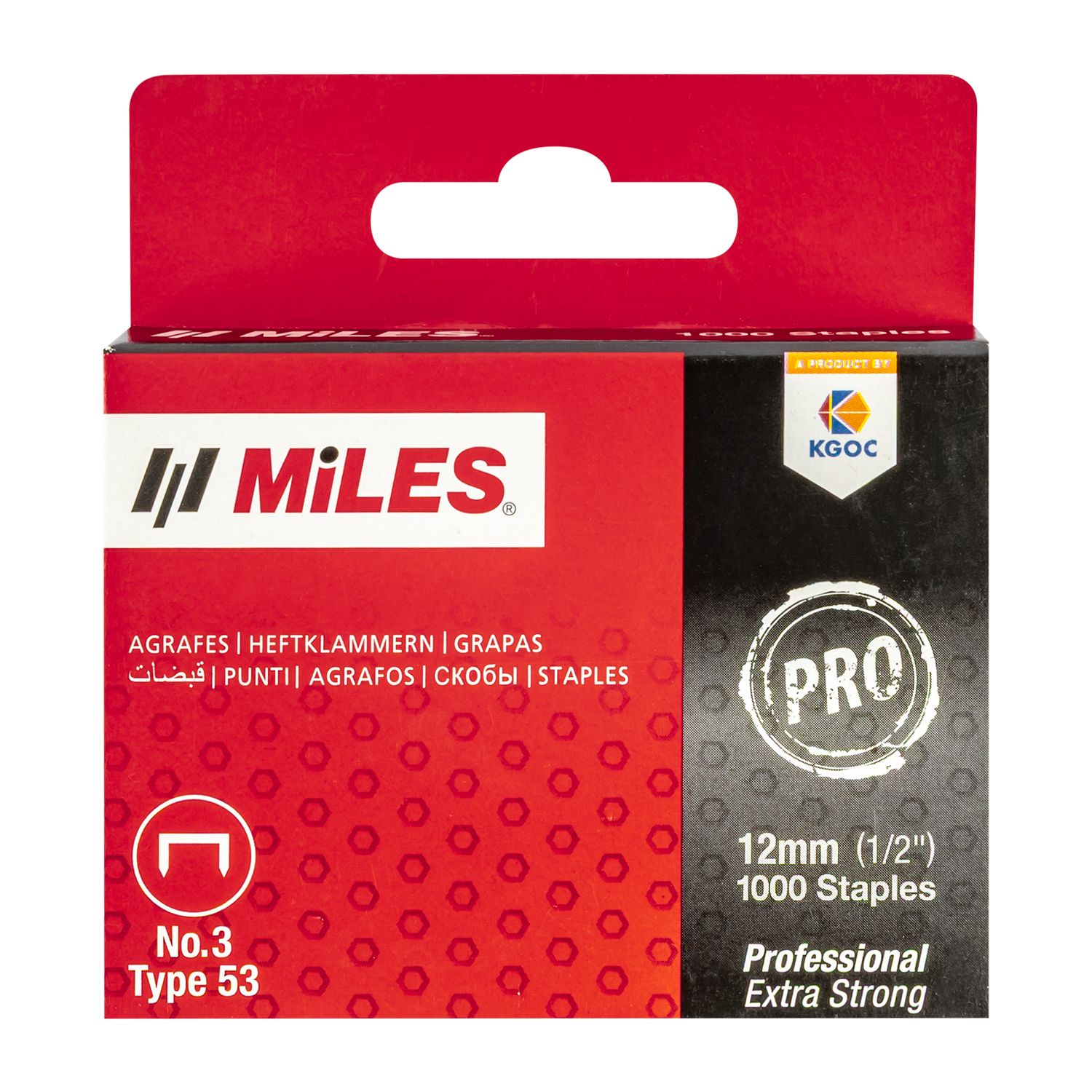 Galv Staples 22g Jt21 12mm X 1000pcs MILES No3