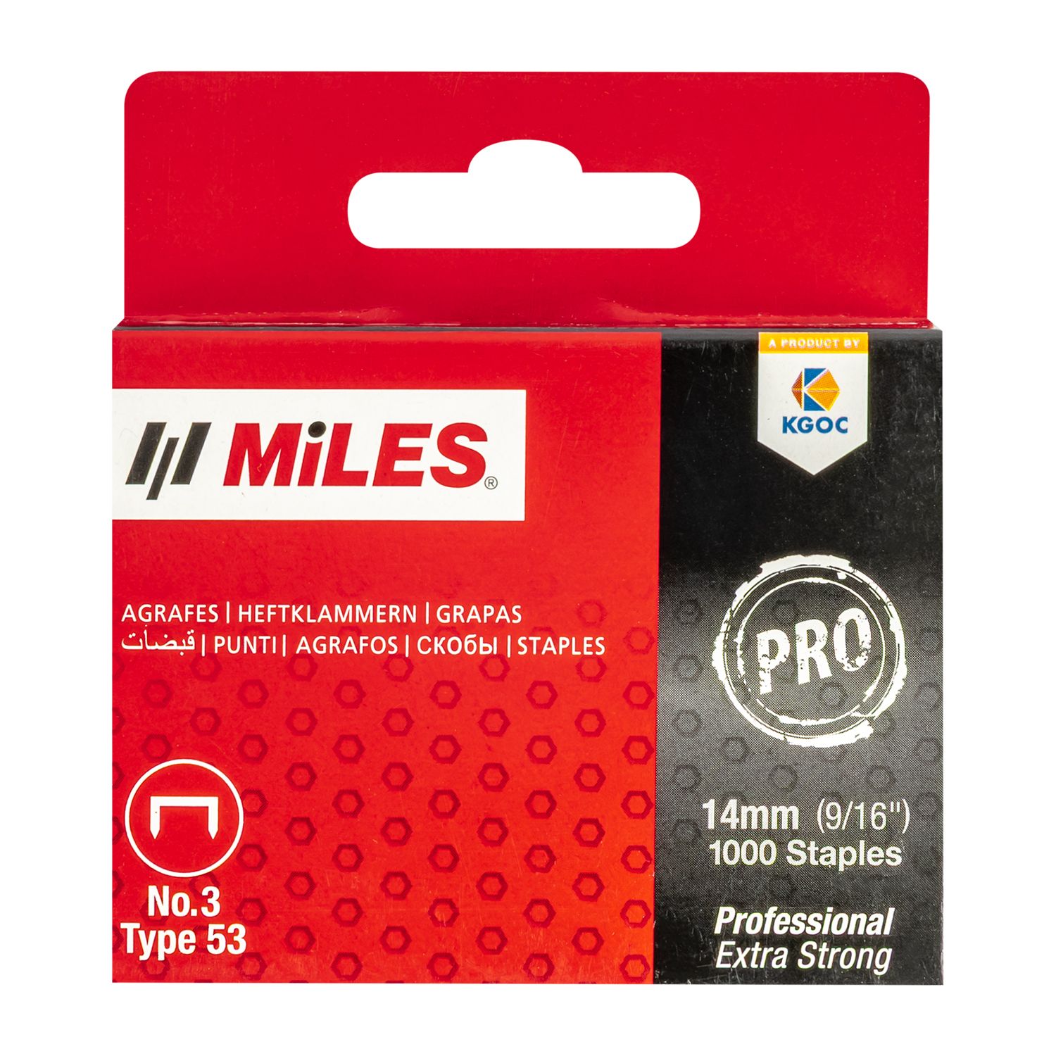 Galv Staples 22g Jt21 14mm X 1000pcs MILES No3