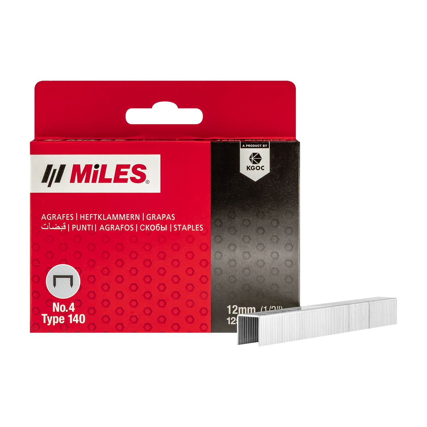 Galv Staples 18g T50 12mm X 1250pcs MILES No4