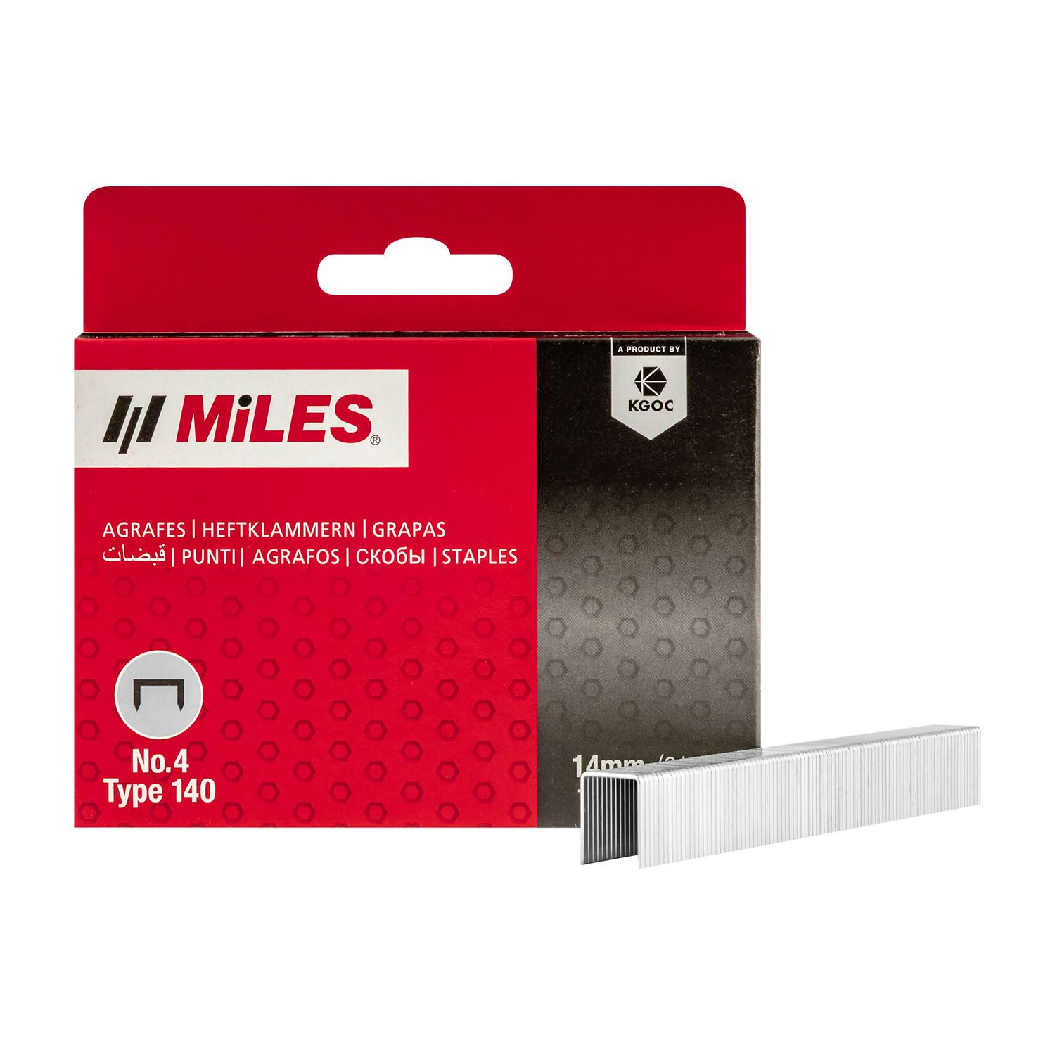 Galv Staples 18g T50 14mm X 1250pcs MILES No4