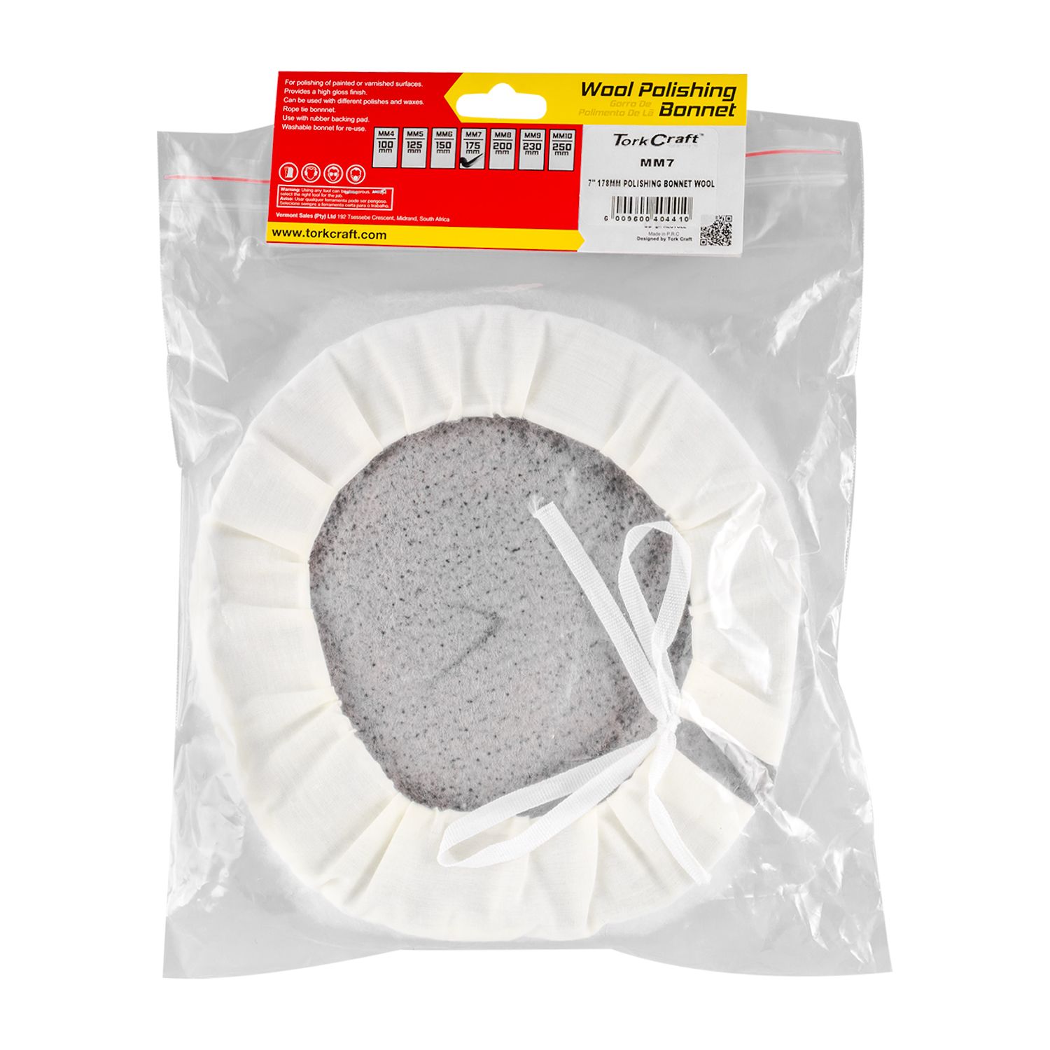 7' 178mm Polishing Bonnet Wool