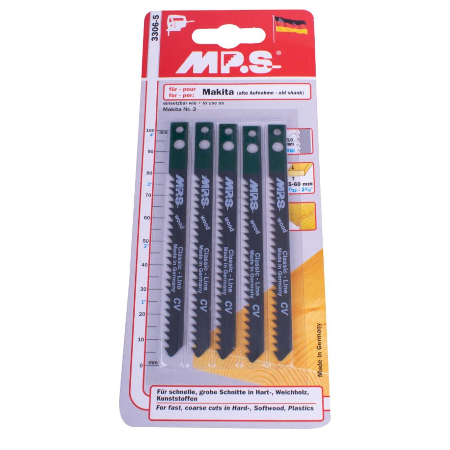 Jigsaw Blade Wood Makita Shank 100mm 8tpi