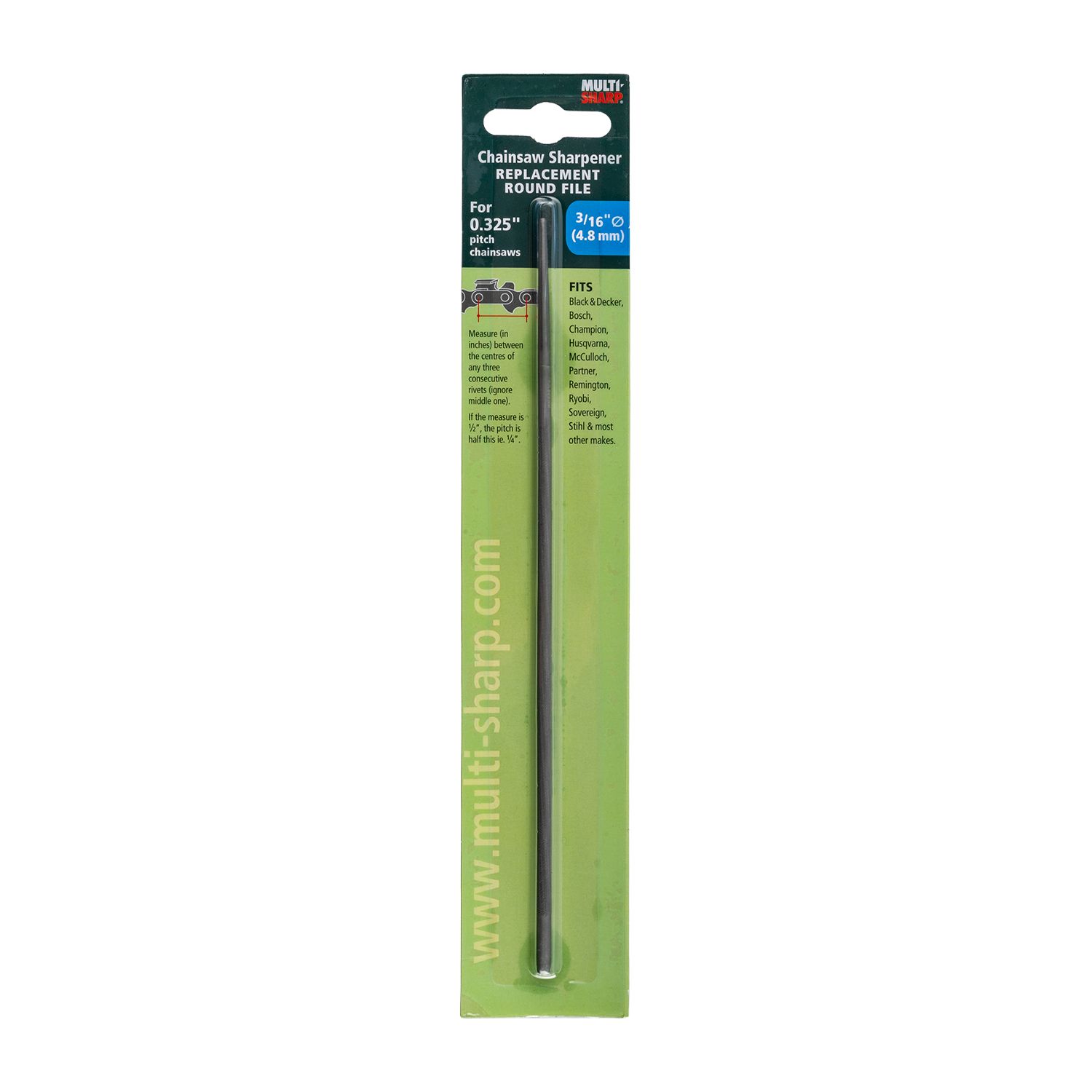 MULTI-SHARP Replacement Round File 3/16' for MS1701E Chainsaw Sharpener