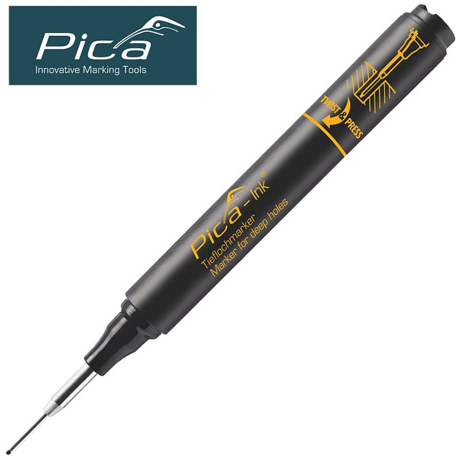 PICA Ink Marker For Deep Holes Black