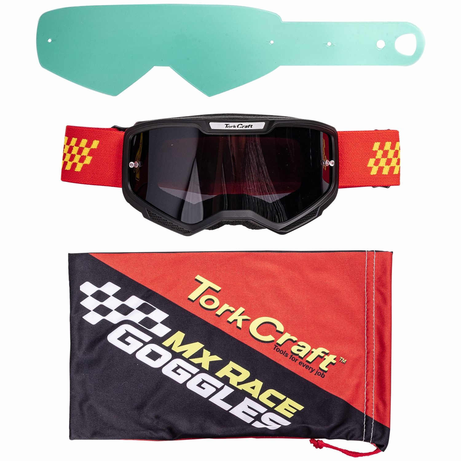 TORK CRAFT Mx Race Goggles Red & Yellow Junior