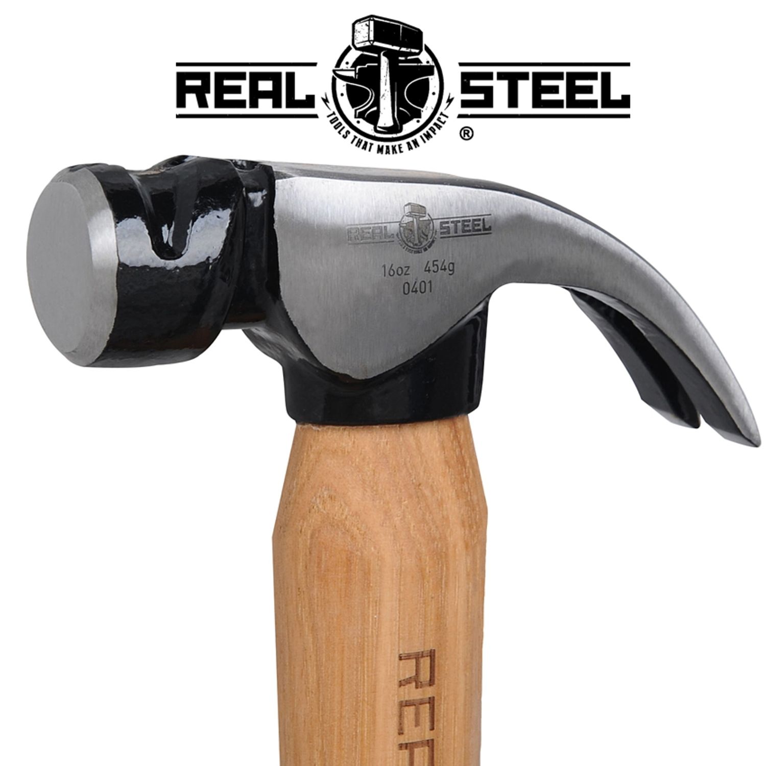 Hammer Claw Curved 450g 16oz Hick. Wood Handle