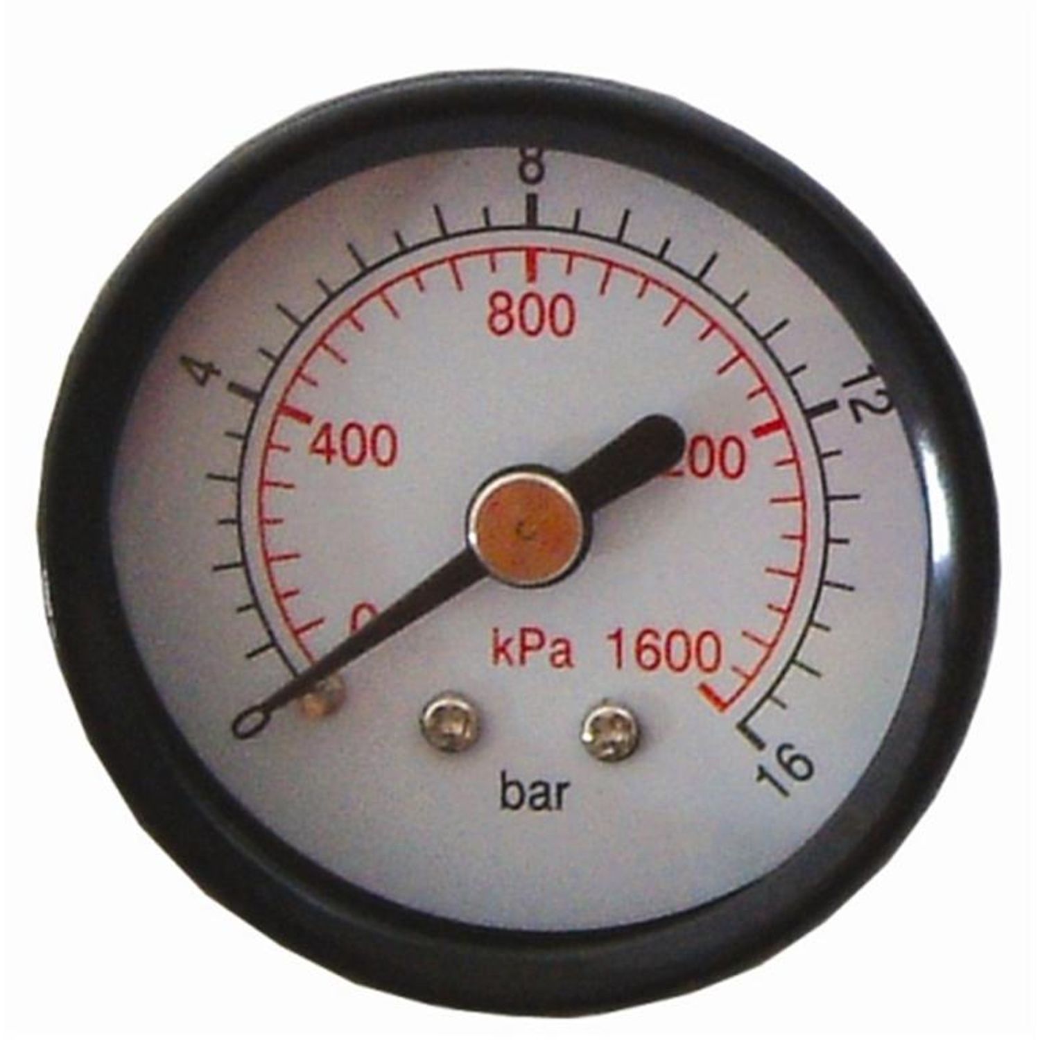 Press. Gauge 50mm 1/4' Rear Fit 0-16bar 0-1600kpa