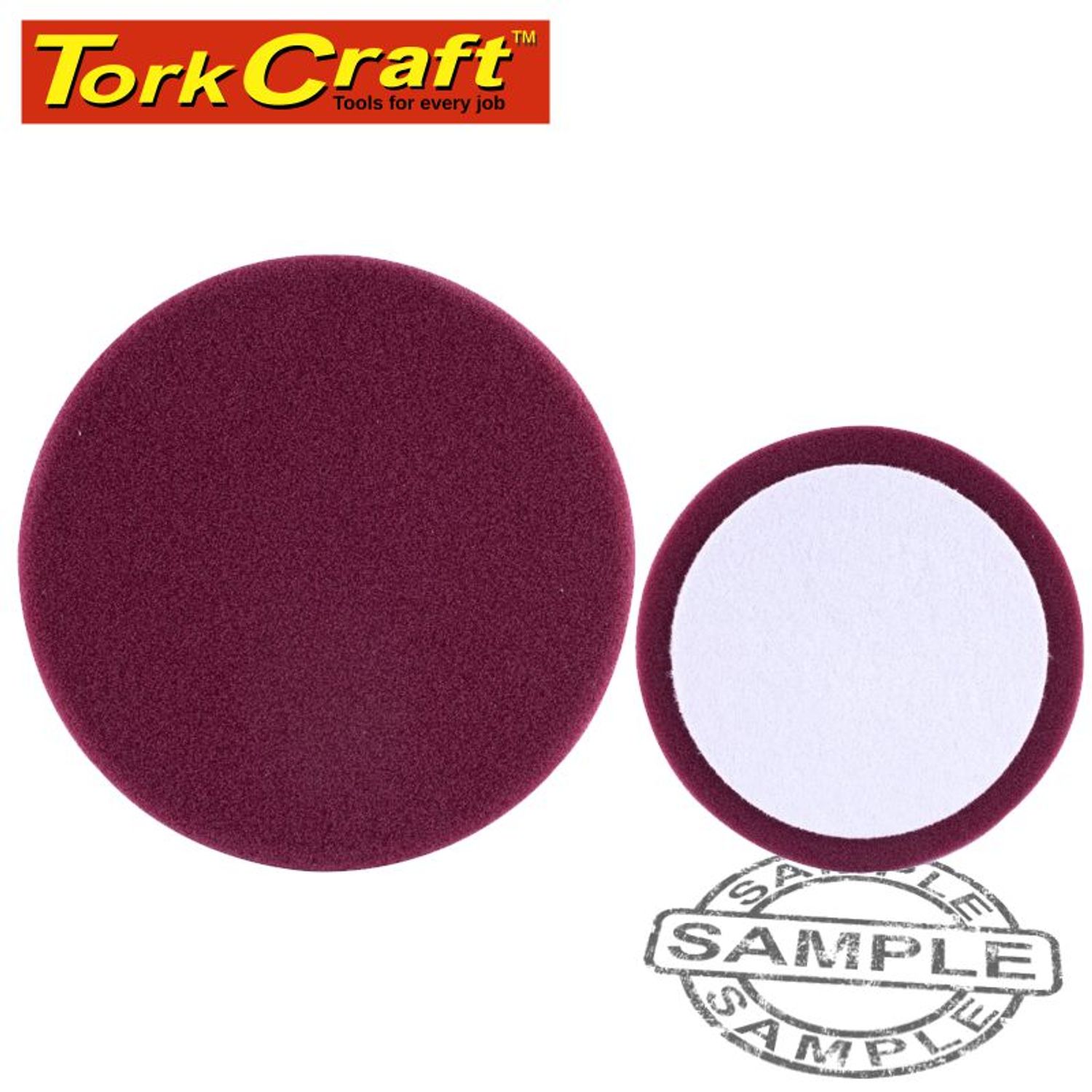 Foam Pad Hook And Loop Maroon Sponge 150mm 6' Heavy Compounding