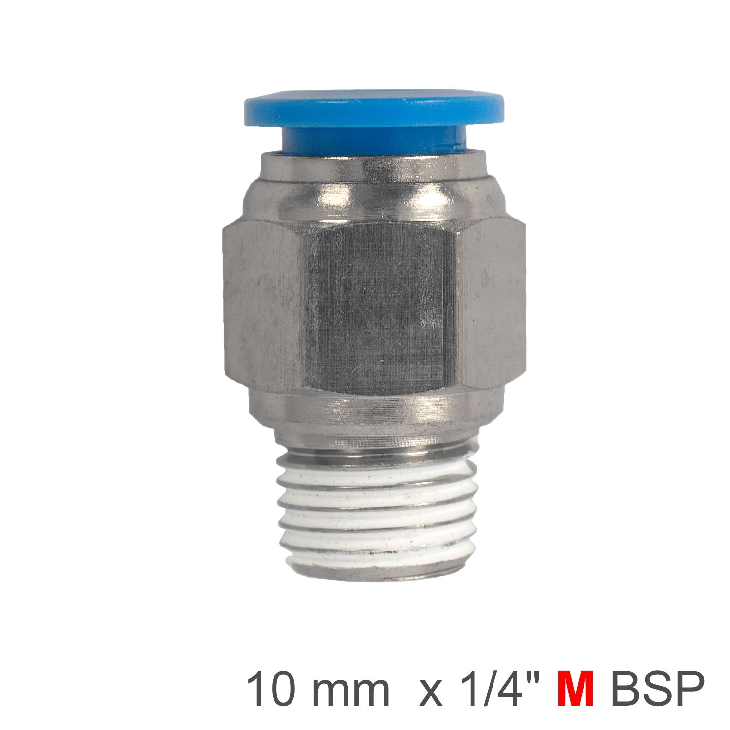 Pu Hose Fitting Straight Stud 10mm-1/4 M