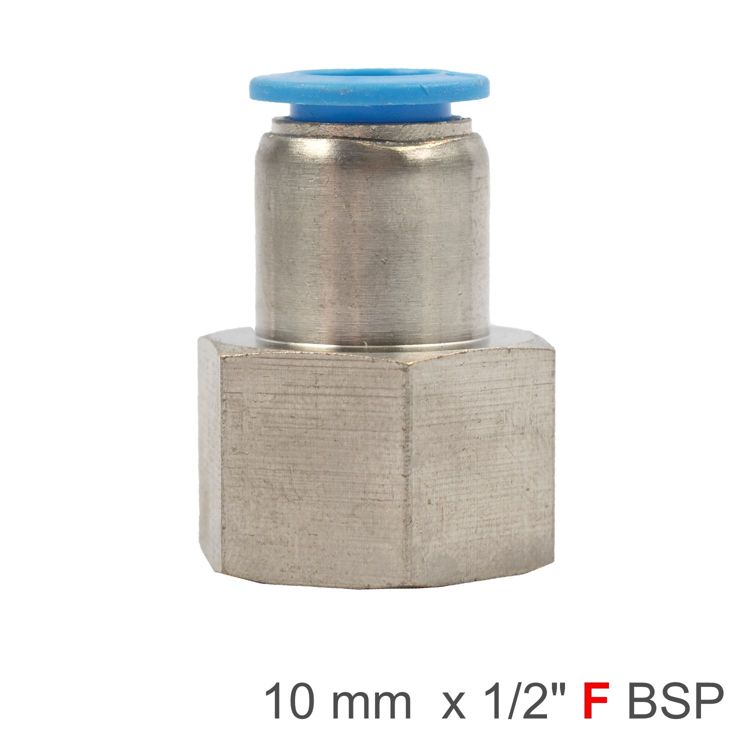 Pu Hose Fitting Straight Stud 10mm-1/2 F