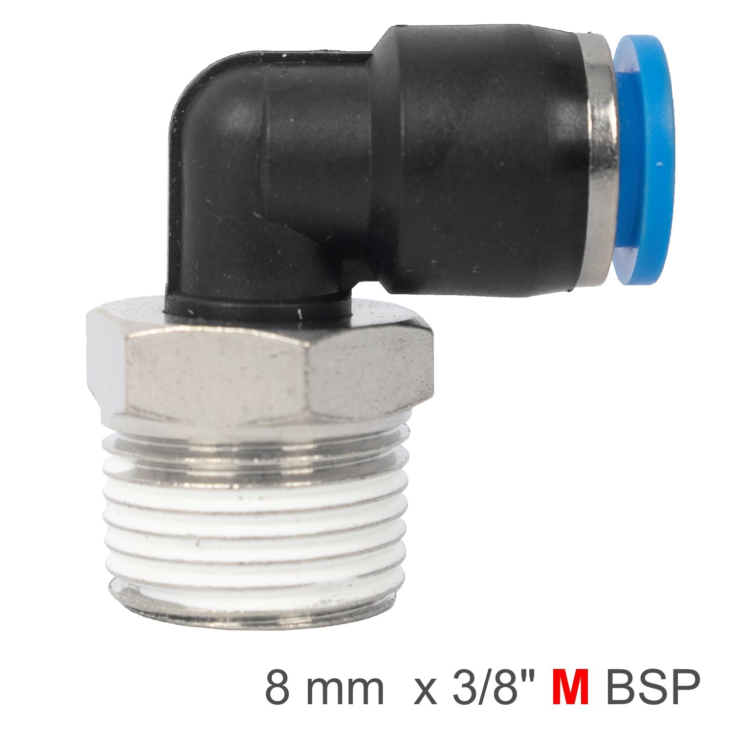 Elbow 8mm-3/8 M Pu Hose Fitting
