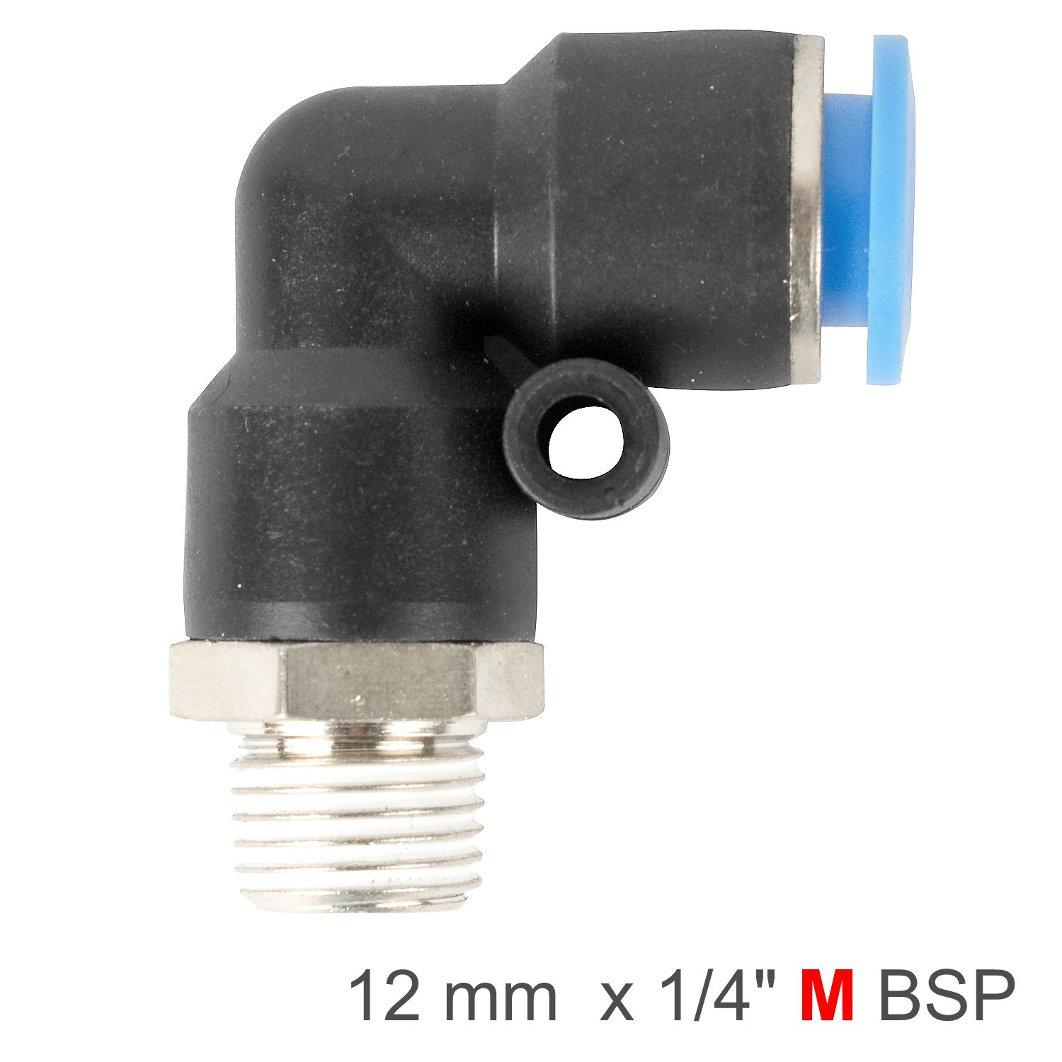 Elbow 12mm-1/4 M Pu Hose Fitting
