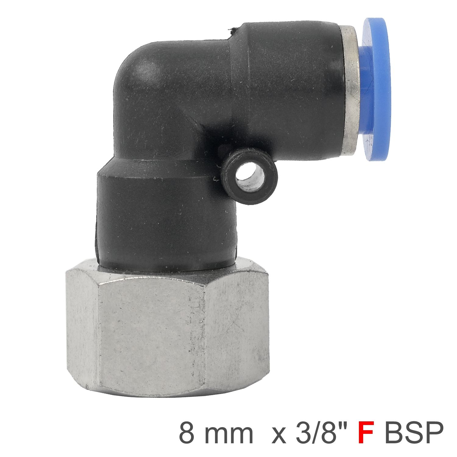 Pu Hose Fitting Elbow 8mm-3/8 F