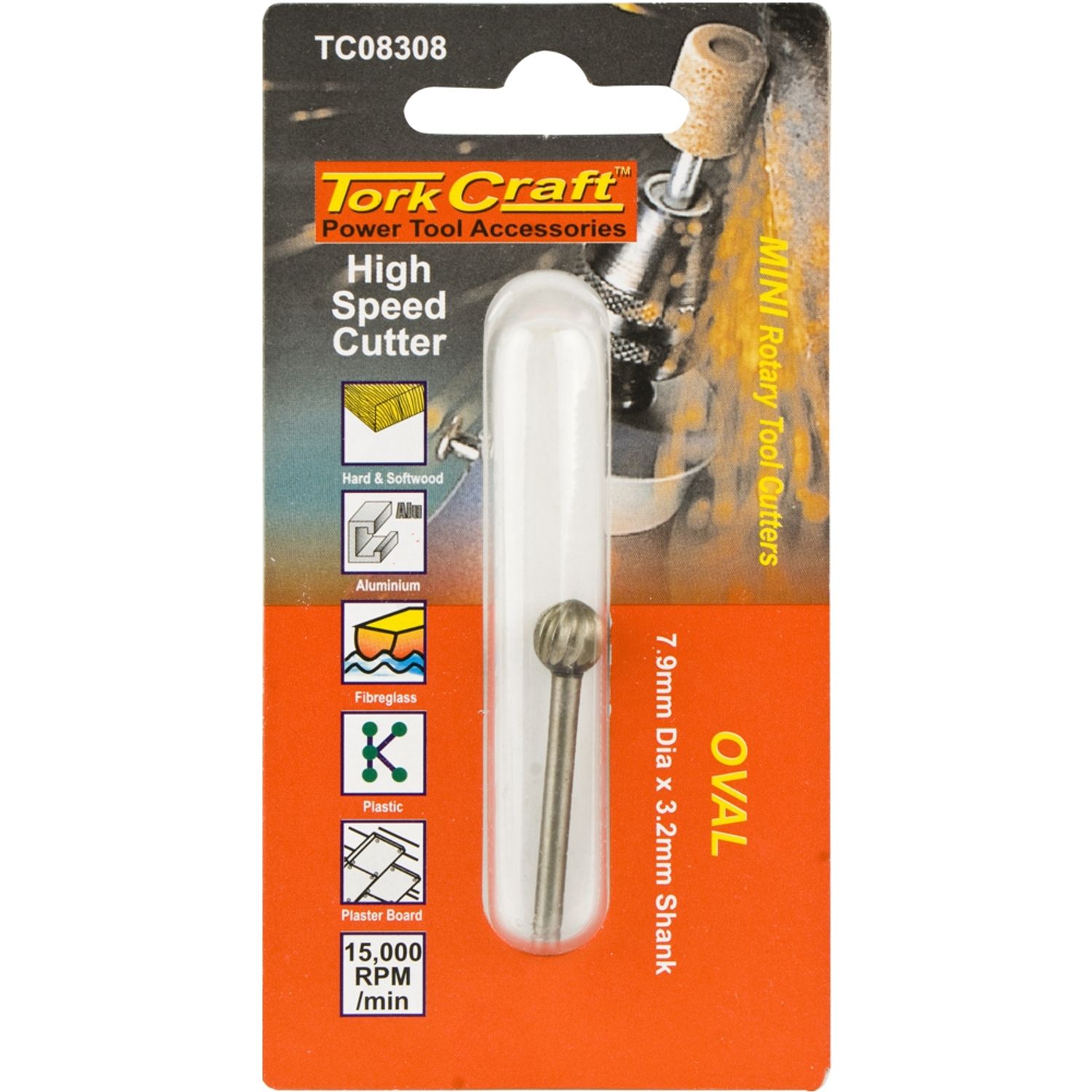 TORK CRAFT Mini High Speed Cutter 7.9mm Ball 3.2mm Shank