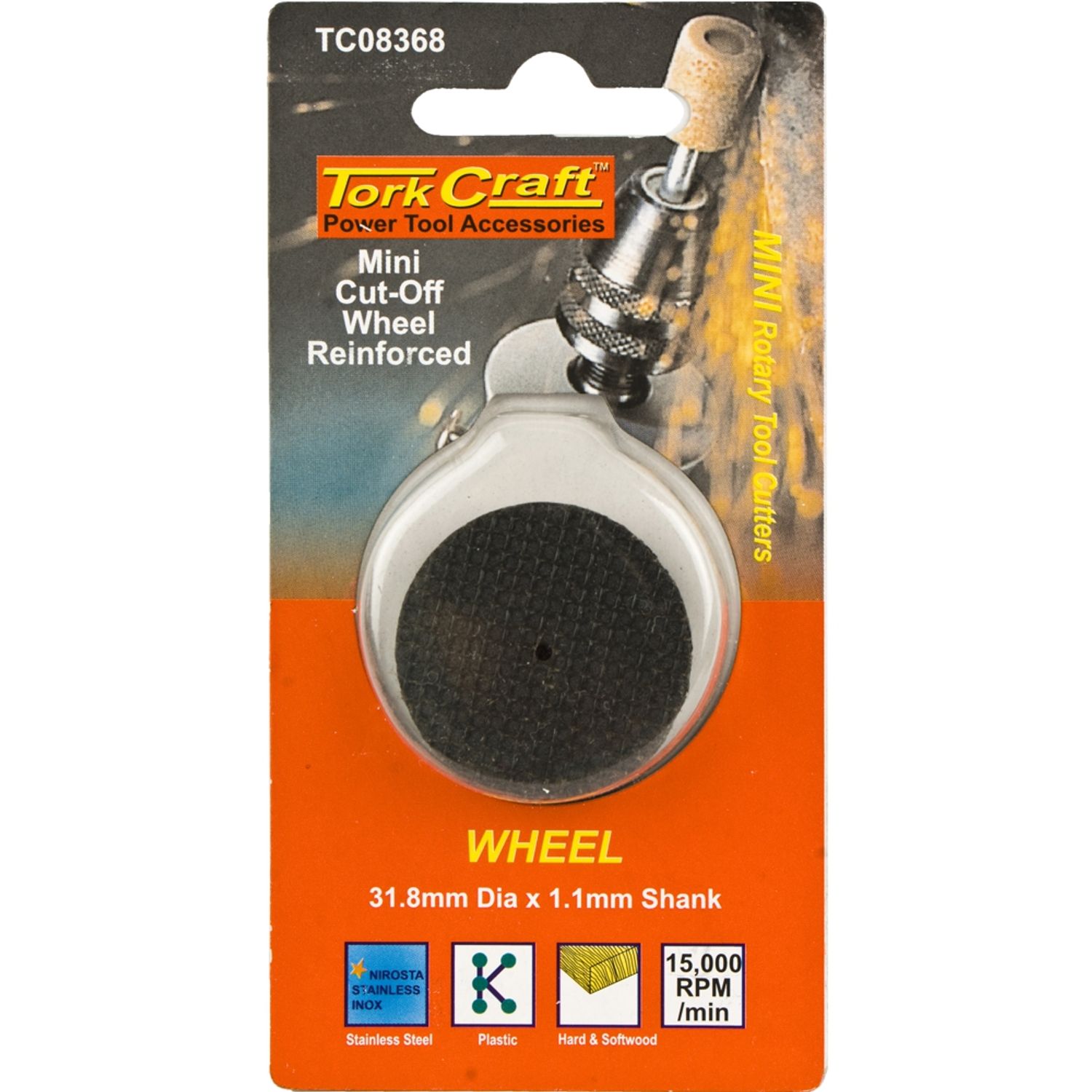 TORK CRAFT Mini Reinforced Cut-Off Wheel 31.8mm X 1.1mm 5pc