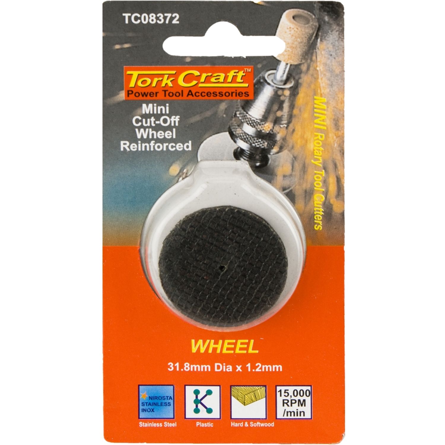 TORK CRAFT Mini Reinforced Cut-Off Wheel 31.8mm X 1.6mm 5pc