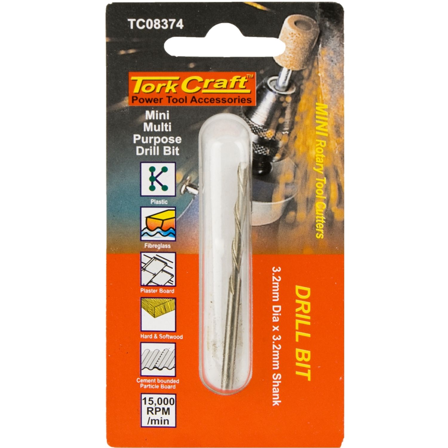 TORK CRAFT Mini Multipurpose Drill Bit 3.2mm with 3.2mm Shank