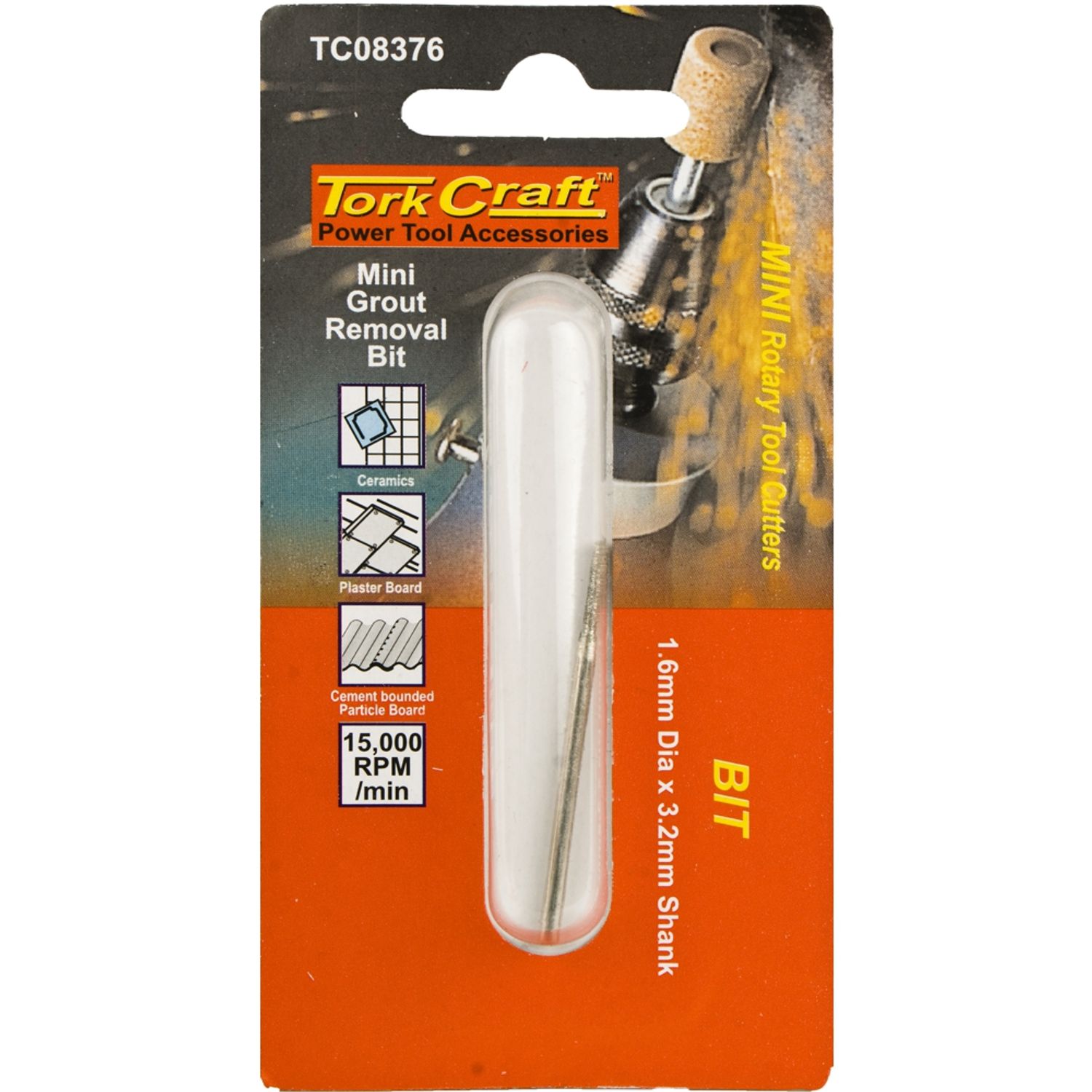 TORK CRAFT Mini Grout Removal Bit 1.6mm 2.3mm Shank