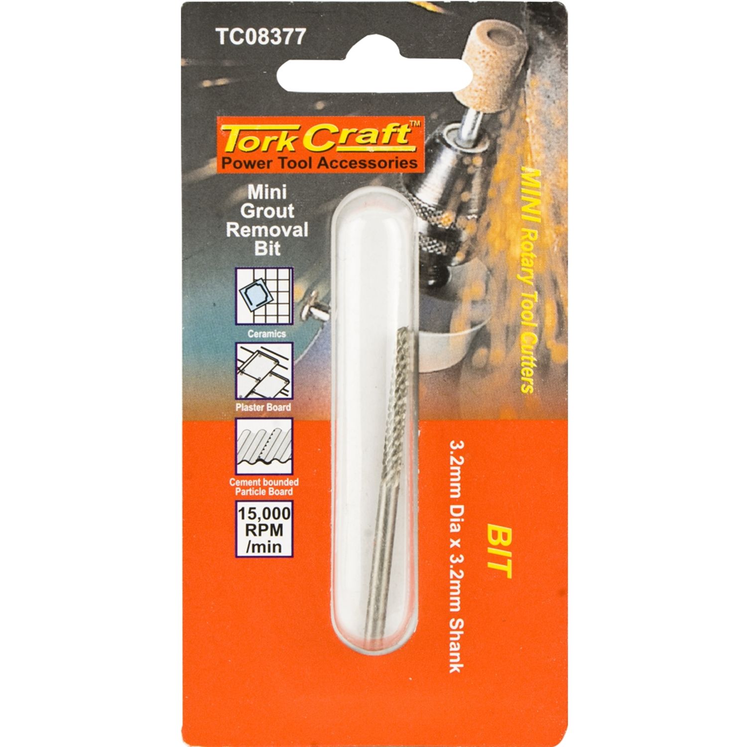 TORK CRAFT Mini Grout Removal Bit 3.2mm 3.2mm Shank