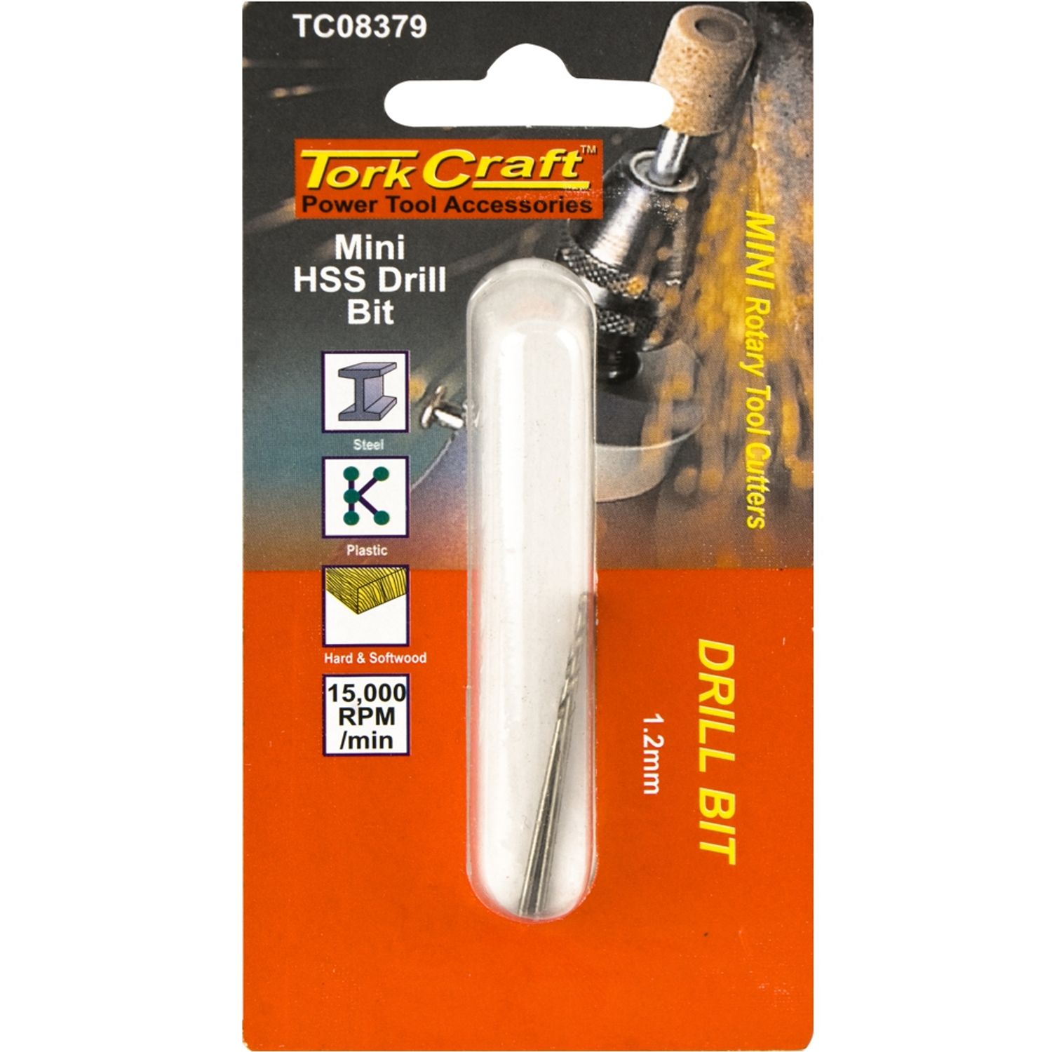 TORK CRAFT Mini HSS Drill Bit 1.2mm 2pc