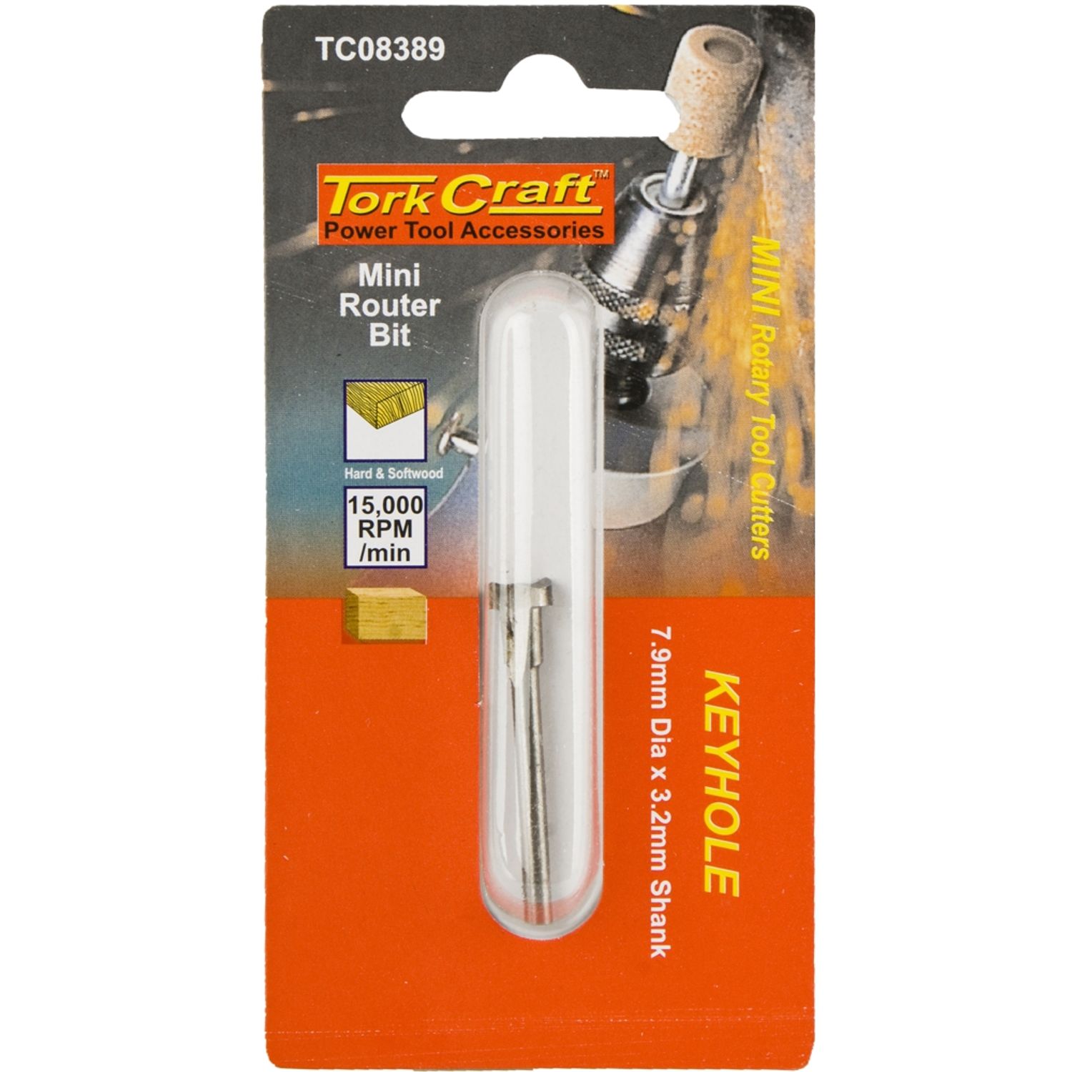 TORK CRAFT Mini Router Bit 7.9mm Keyhole 3.2mm Shank