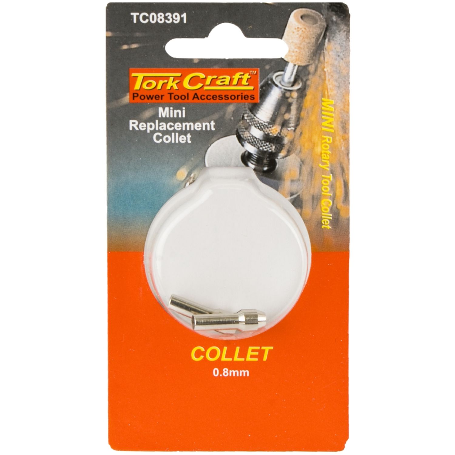 TORK CRAFT Mini Replacement Collet 0.8mm 2pc