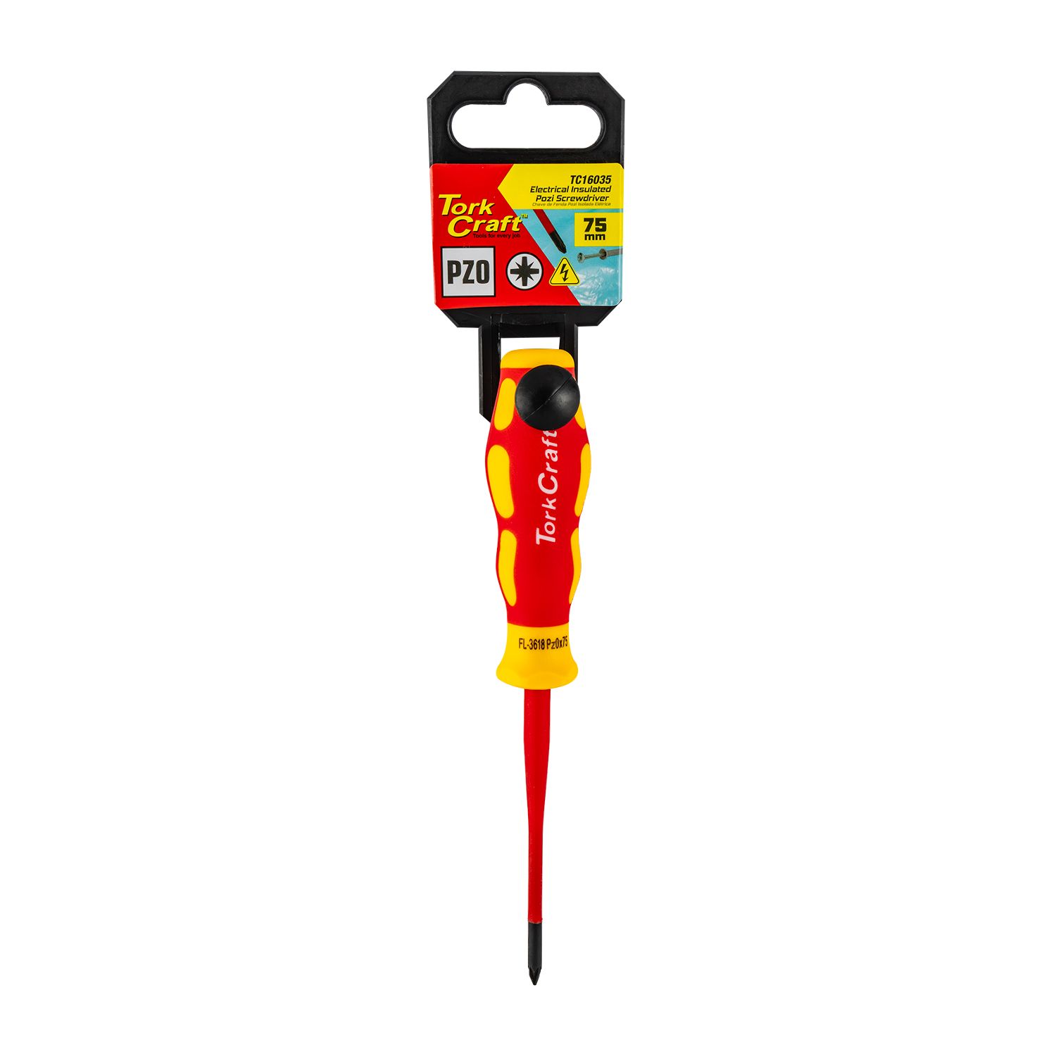 Screwdriver Insulated Poz1.no.0 X75mm Vde
