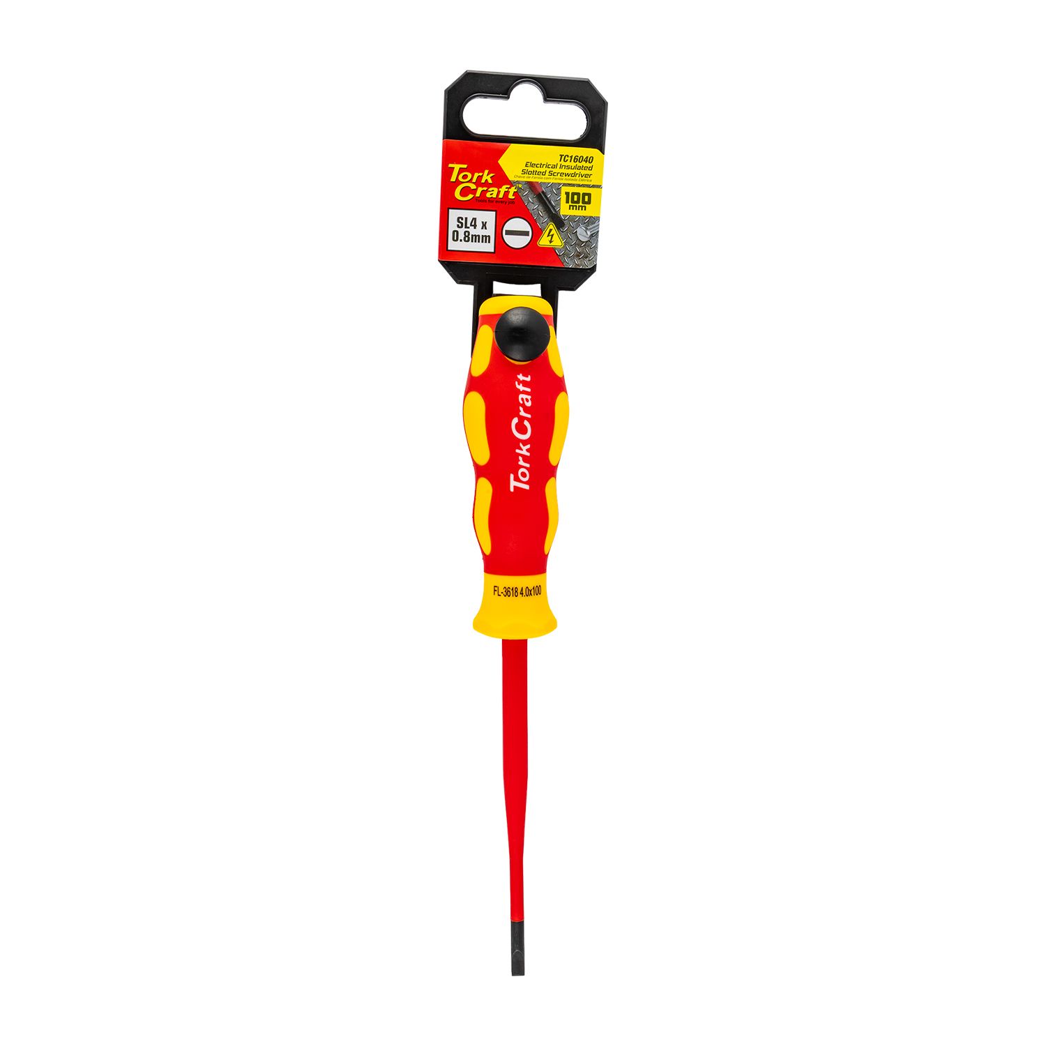 Screwdriver Insulated Slot 0.8x4x100mm Vde