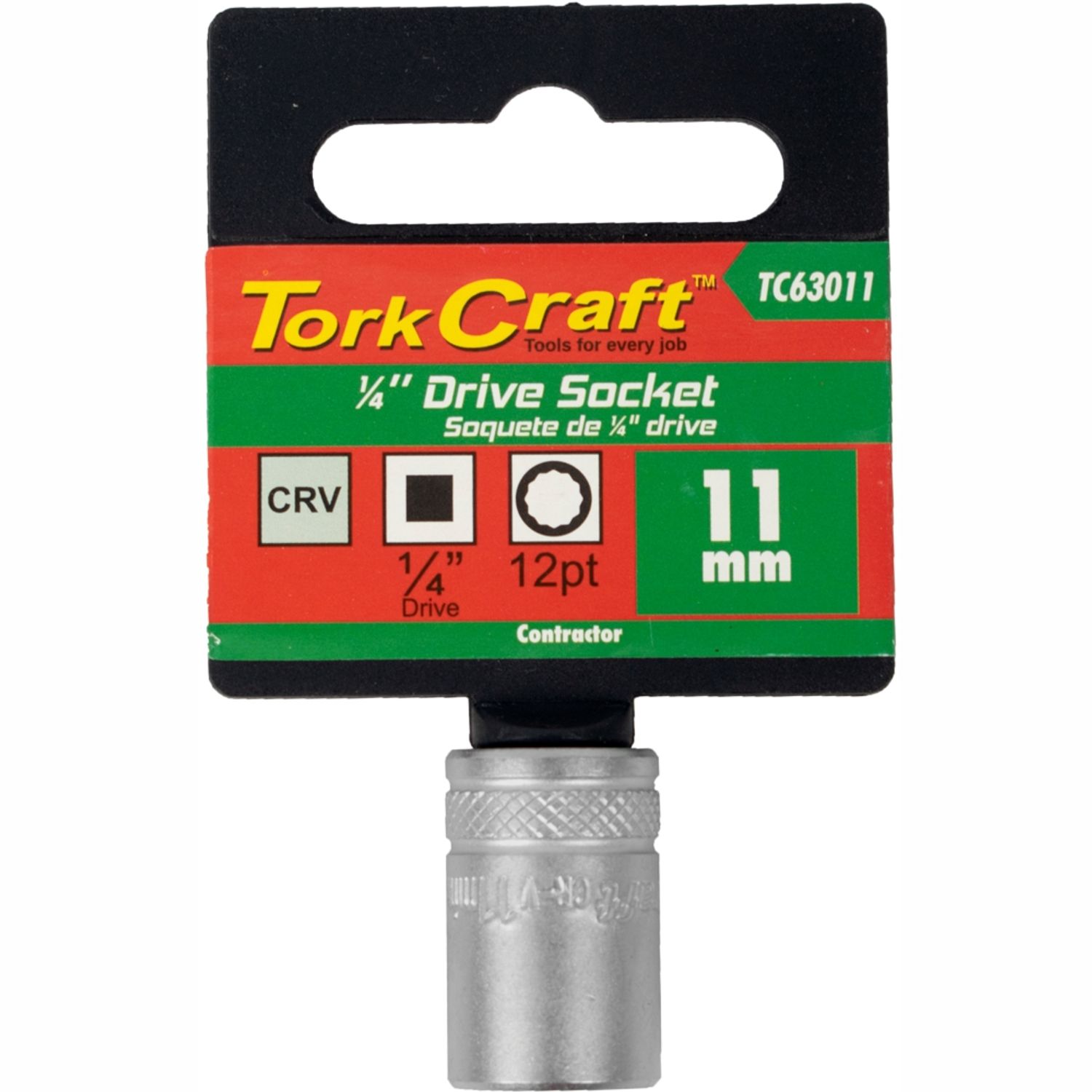 Socket 11mm 1/4' Drive Crv 12point