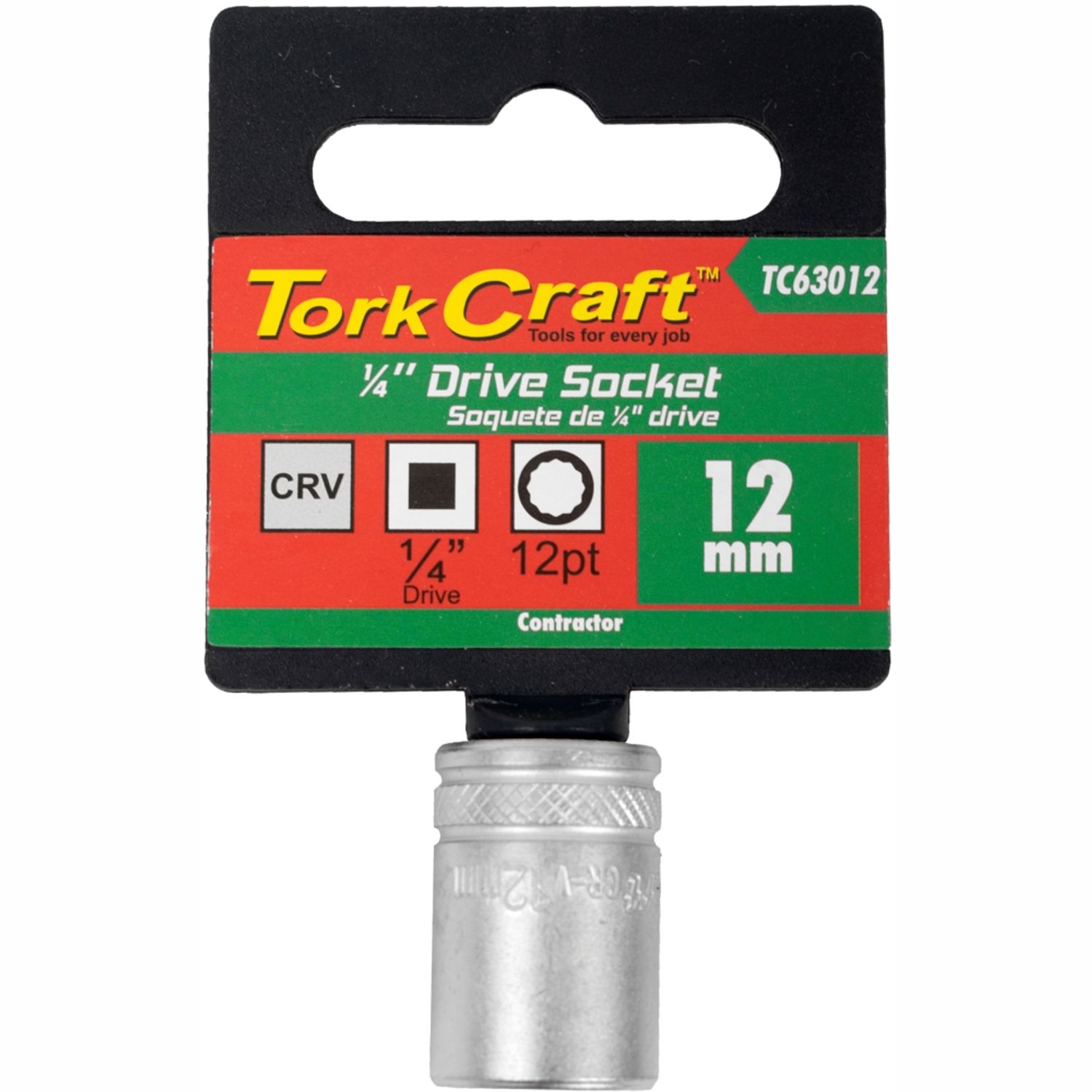 Socket 12mm 1/4' Drive Crv 12 P Oint
