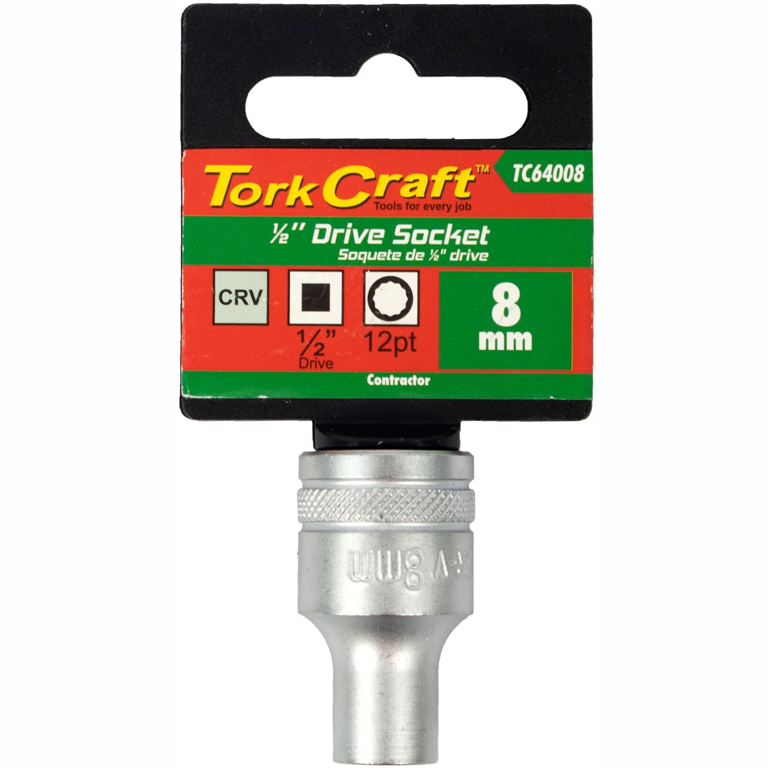 Socket 8mm X 21.8mm 1/2' Drive Crv 12 Point