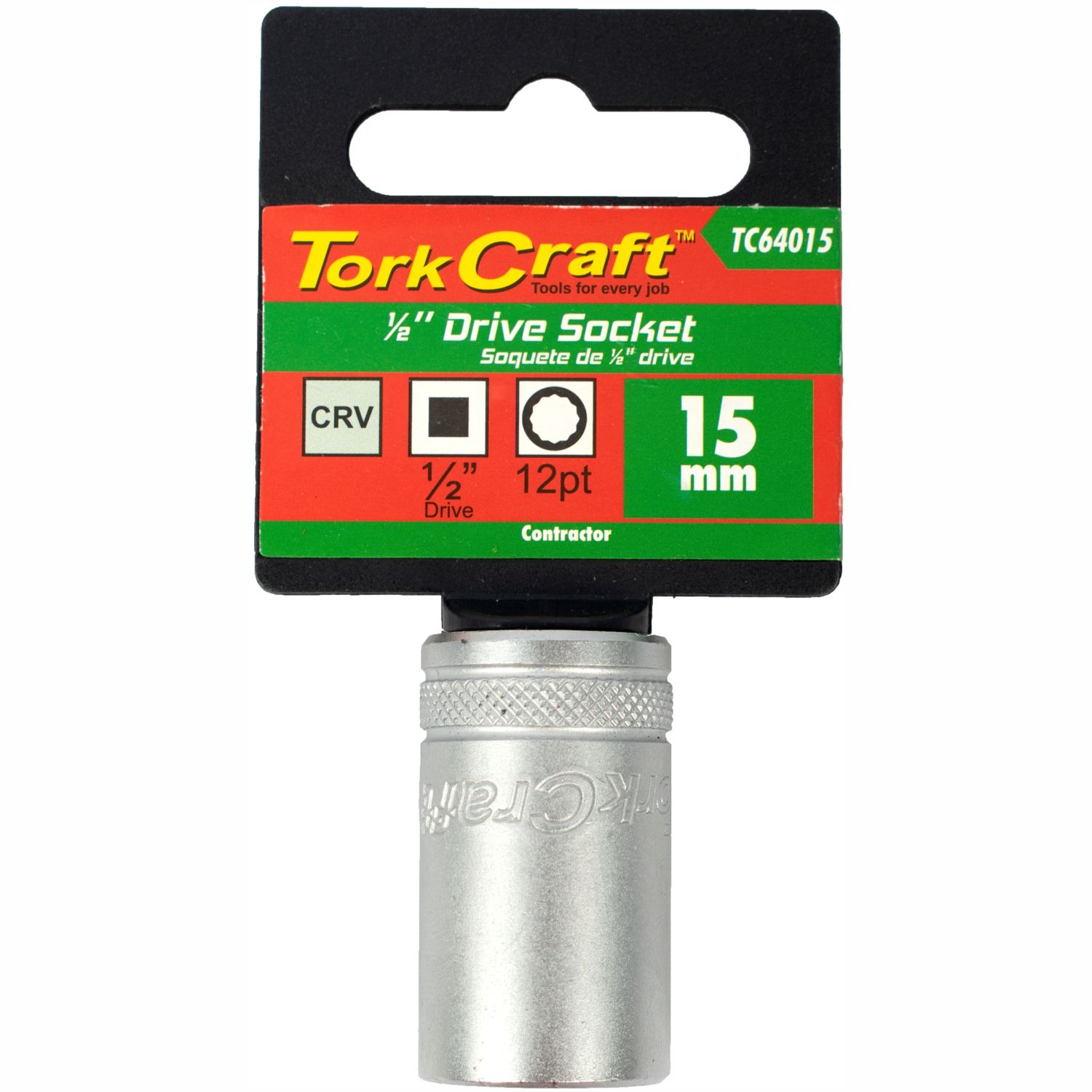 Socket 15mm X 21.8mm 1/2' Drive Crv 12 Point