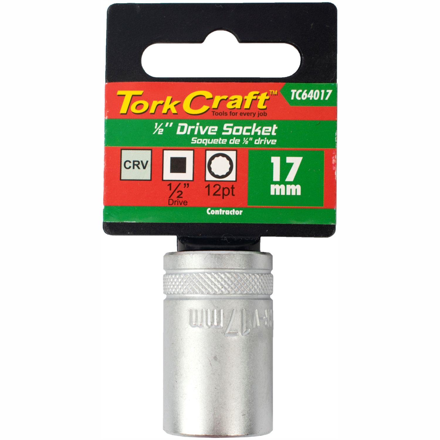 Socket 17mm X 23.8mm 1/2' Drive Crv 12 Point