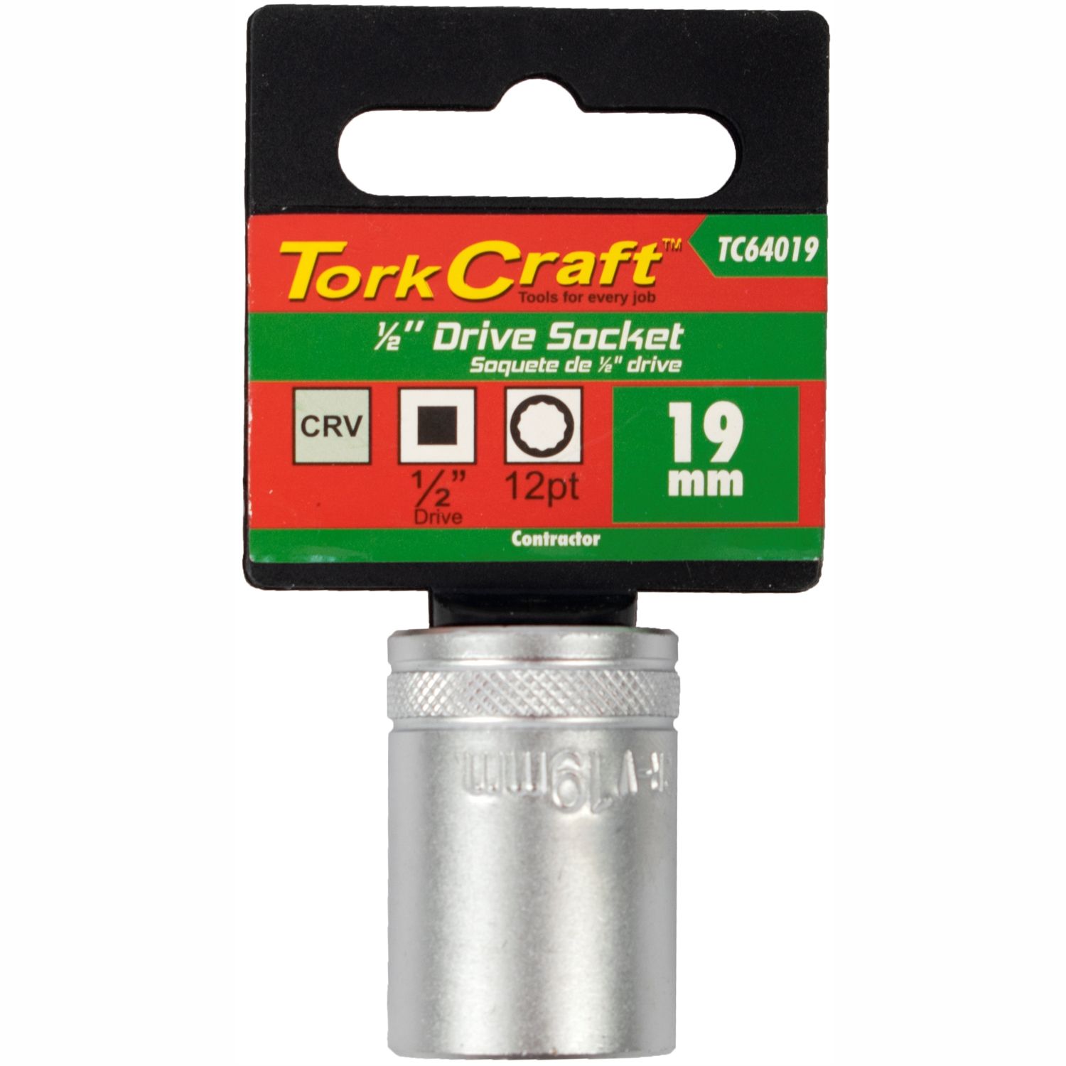 Socket 19mm X 25.8mm 1/2' Drive Crv 12 Point