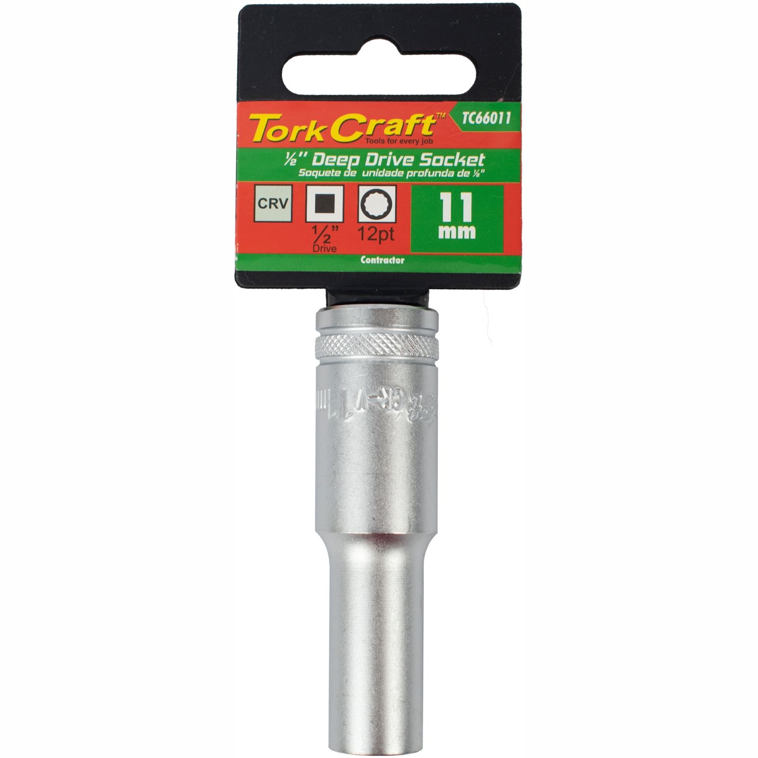 Socket 11mm 1/2' Dr Deep Socket Crv 12 Point