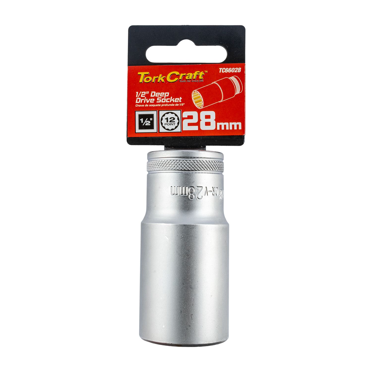Socket 28mm 1/2' Dr Deep Socket Crv 12 Point