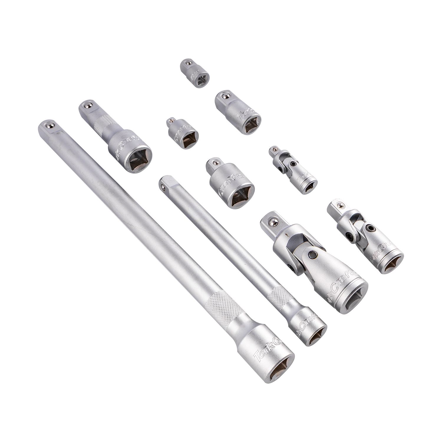 Socket Adaptor & Extention Set 1/2', 1/4', 3/8' 10pc