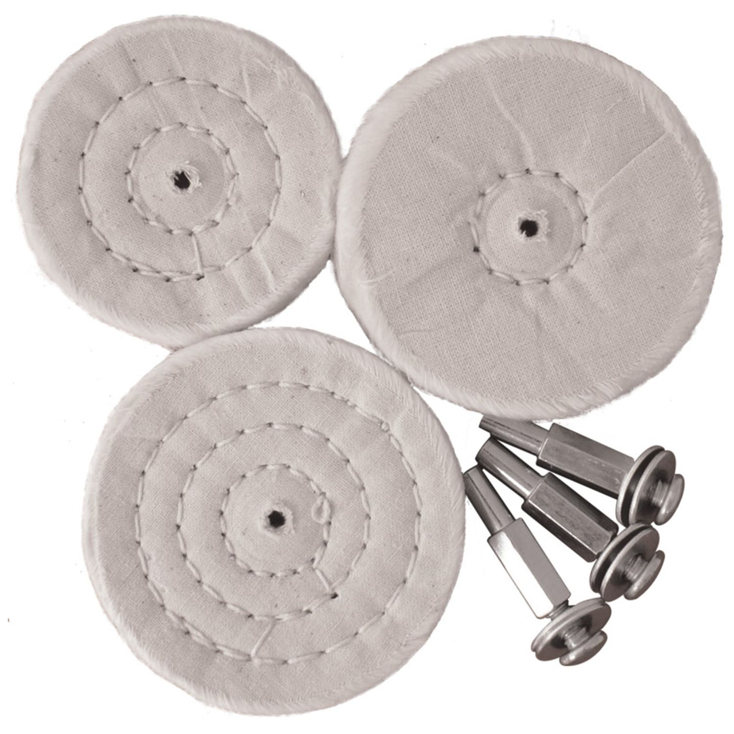 3 Pce White Buff Set All Portable Drills