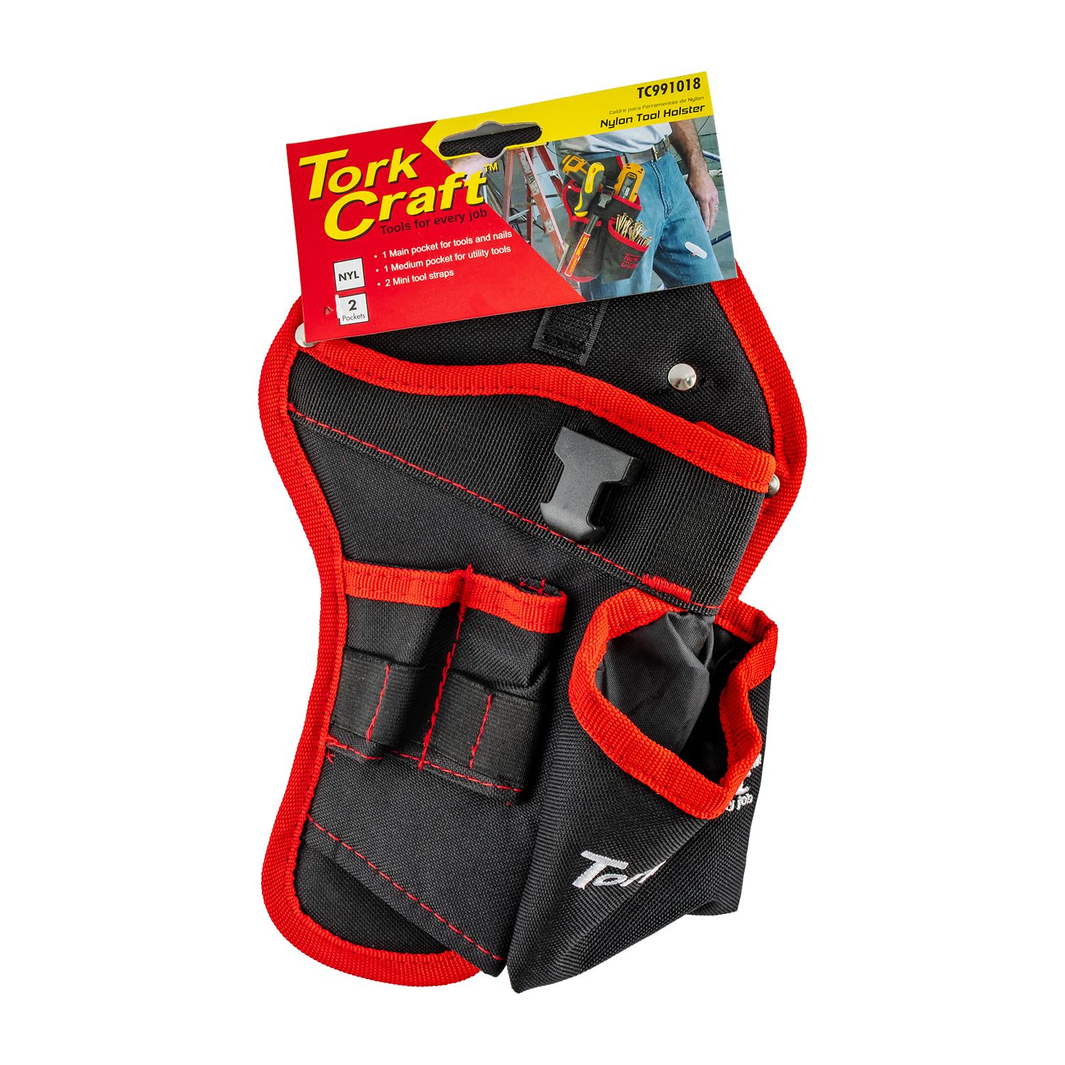 Tool, Drill & Screw Pouch 4 Pocket With Belt Loop Nylon