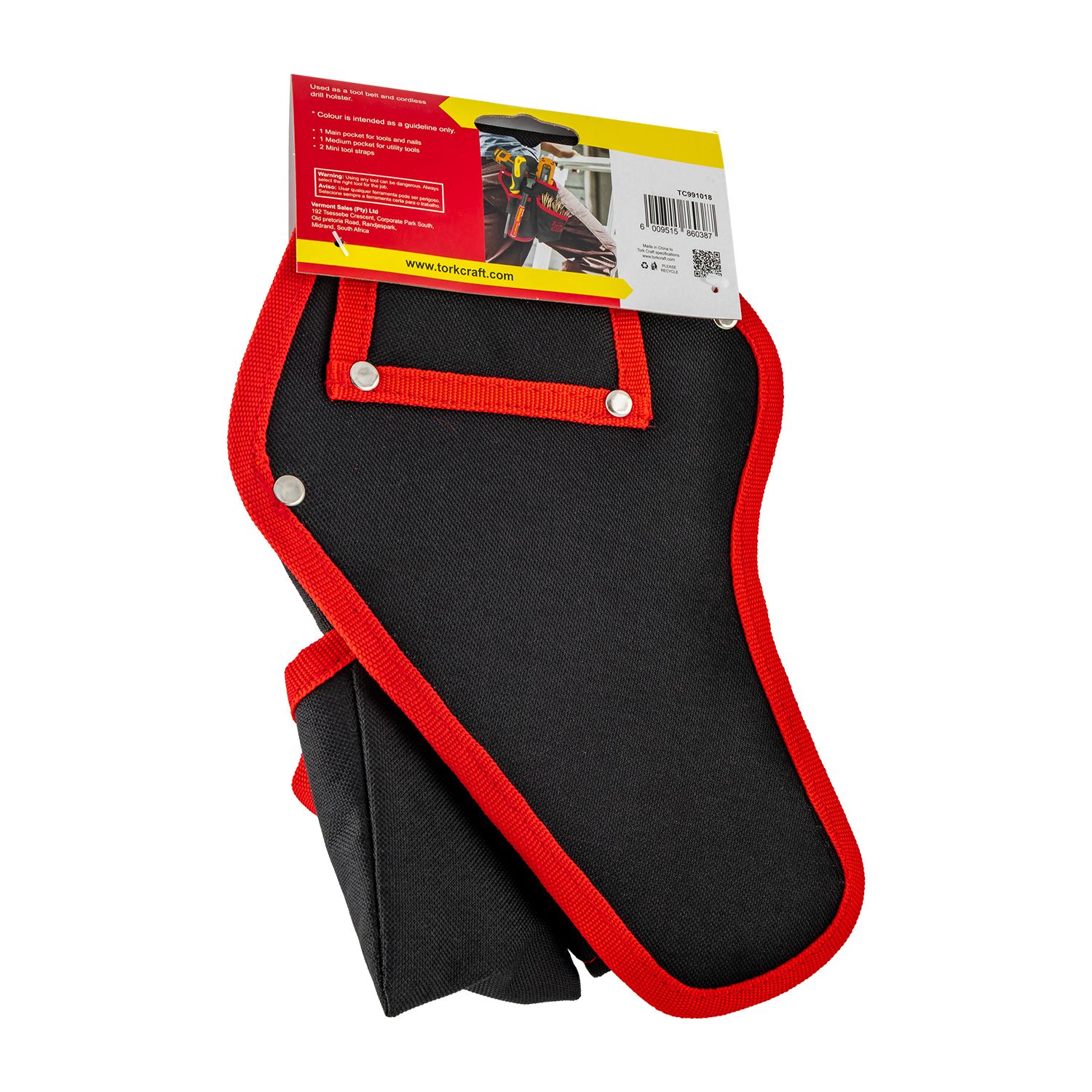 Tool, Drill & Screw Pouch 4 Pocket With Belt Loop Nylon