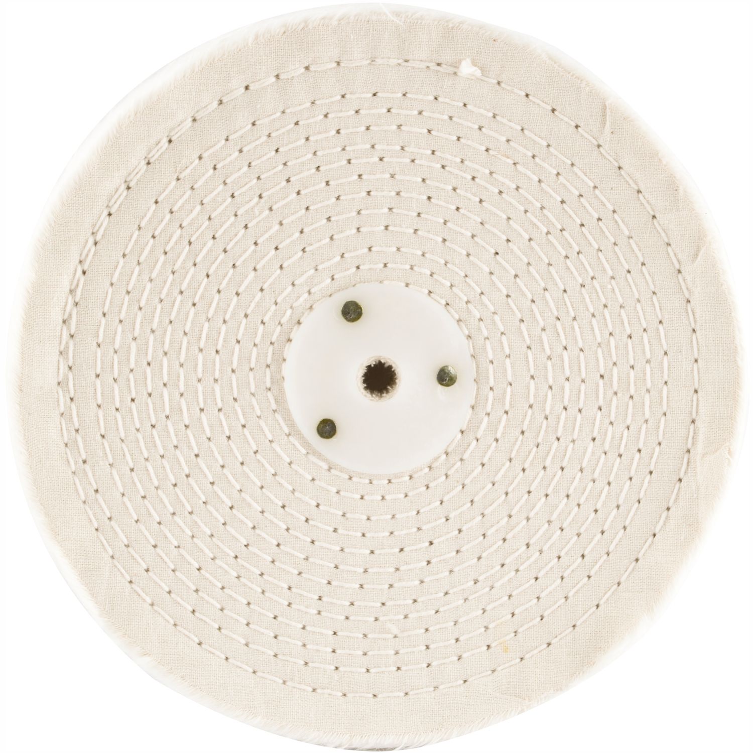 White Buff/mop 200mm X 3 Section X 30 Mm Thick 1/2' Hole