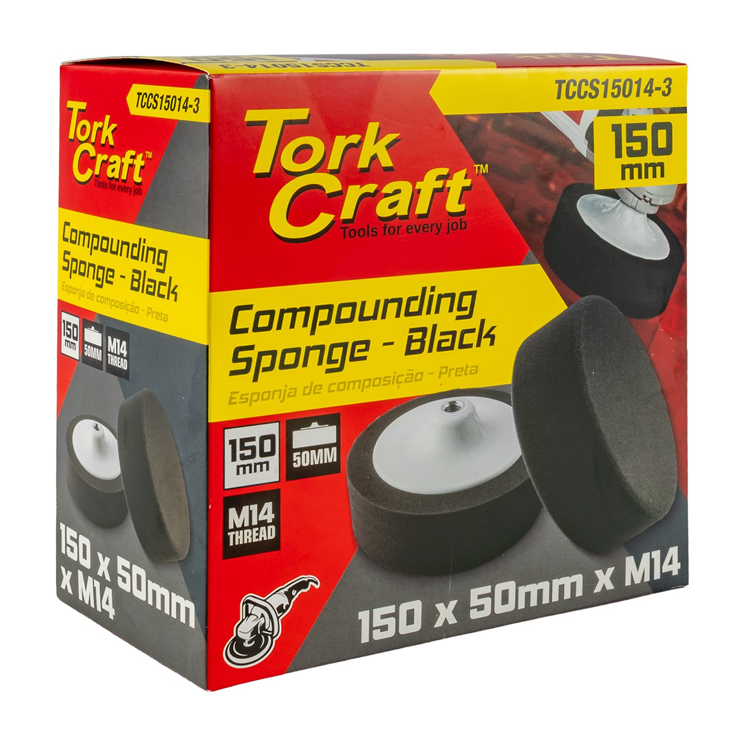 Compounding Sponge 150mm X M14 Black
