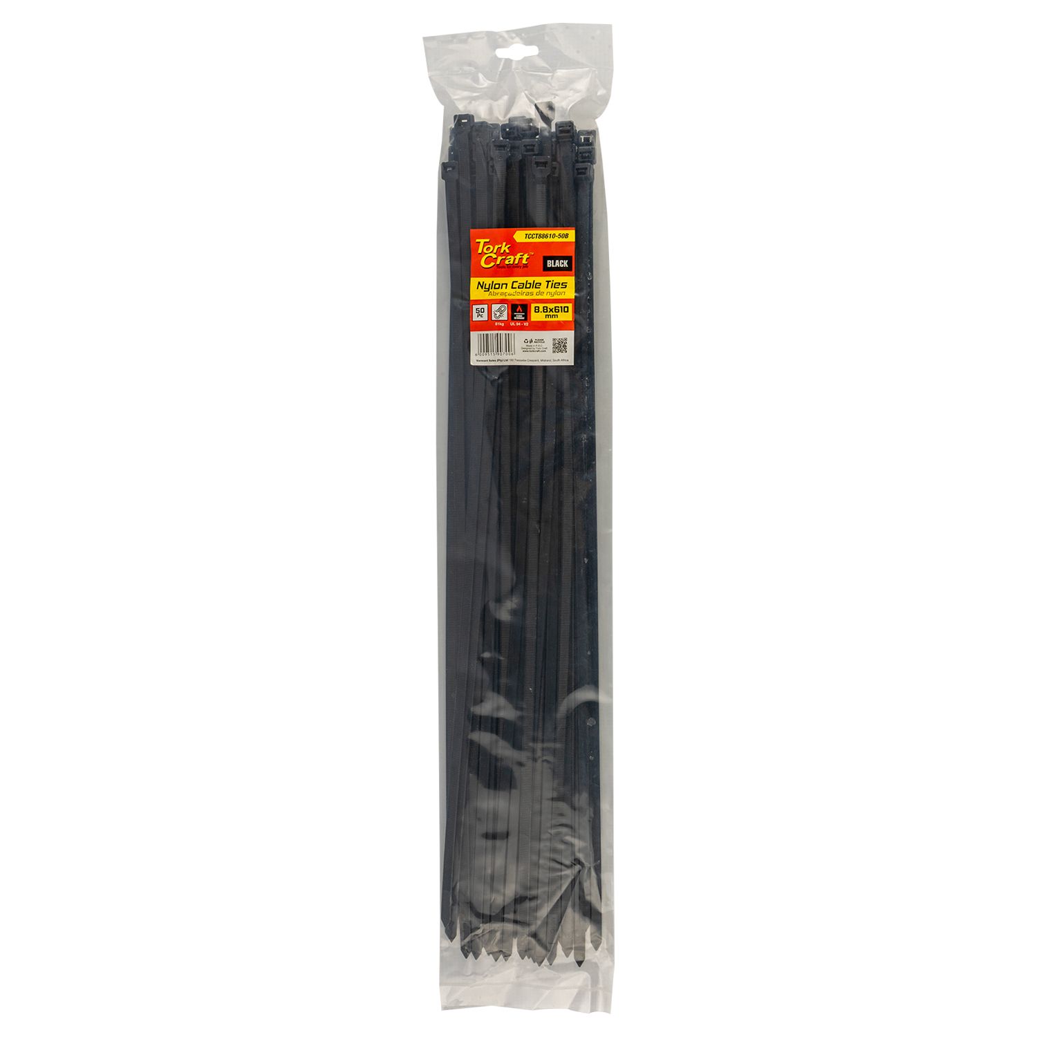 Nylon Cable Ties 8.8mm X 610mm Black 50pc