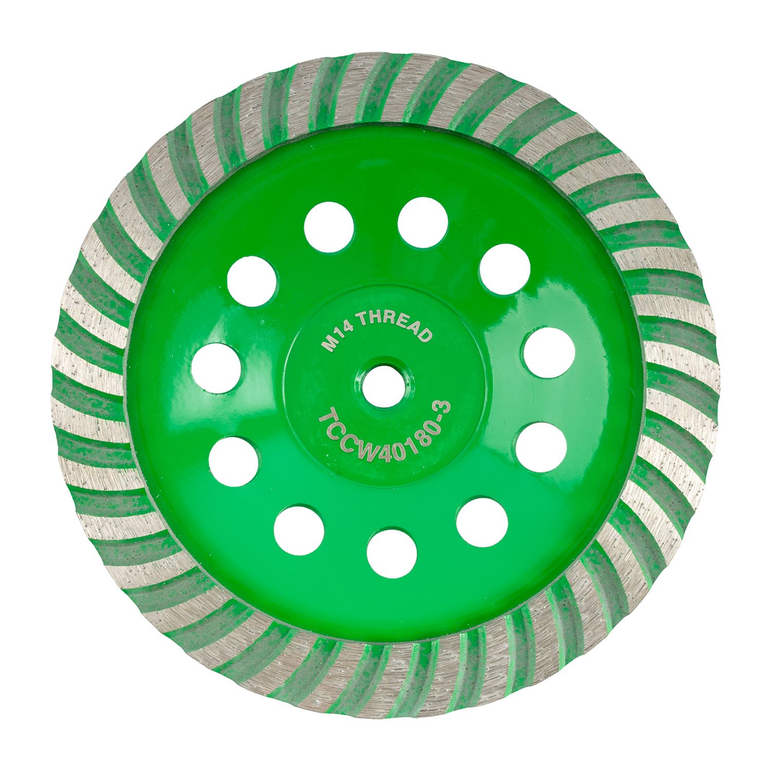 Dia. Cup Wheel 180mm X M14 Turbo Cold Pressed Contractor