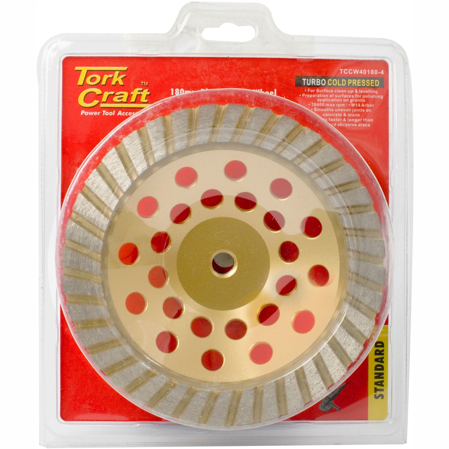 Dia. Cup Wheel 180mm X M14 Turbo Laser Welded Industrial
