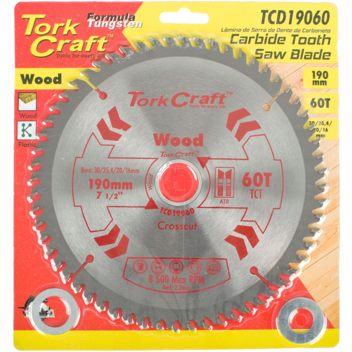 Blade Tct 190 X 60t 30/20 General Purpose Cross Cut
