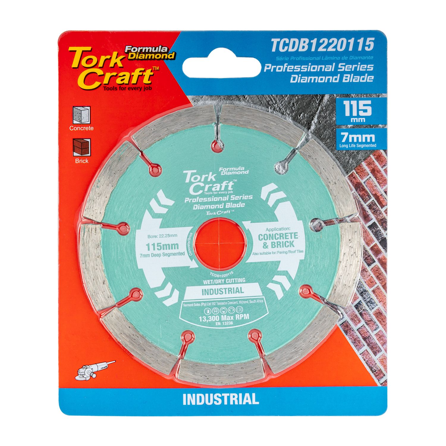 Diamond Blade 115mm Segmented Hot Pressed Contractor