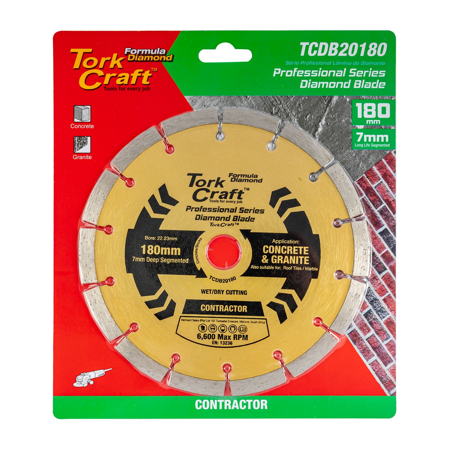 Diamond Blade 180mm Segmented Profesional