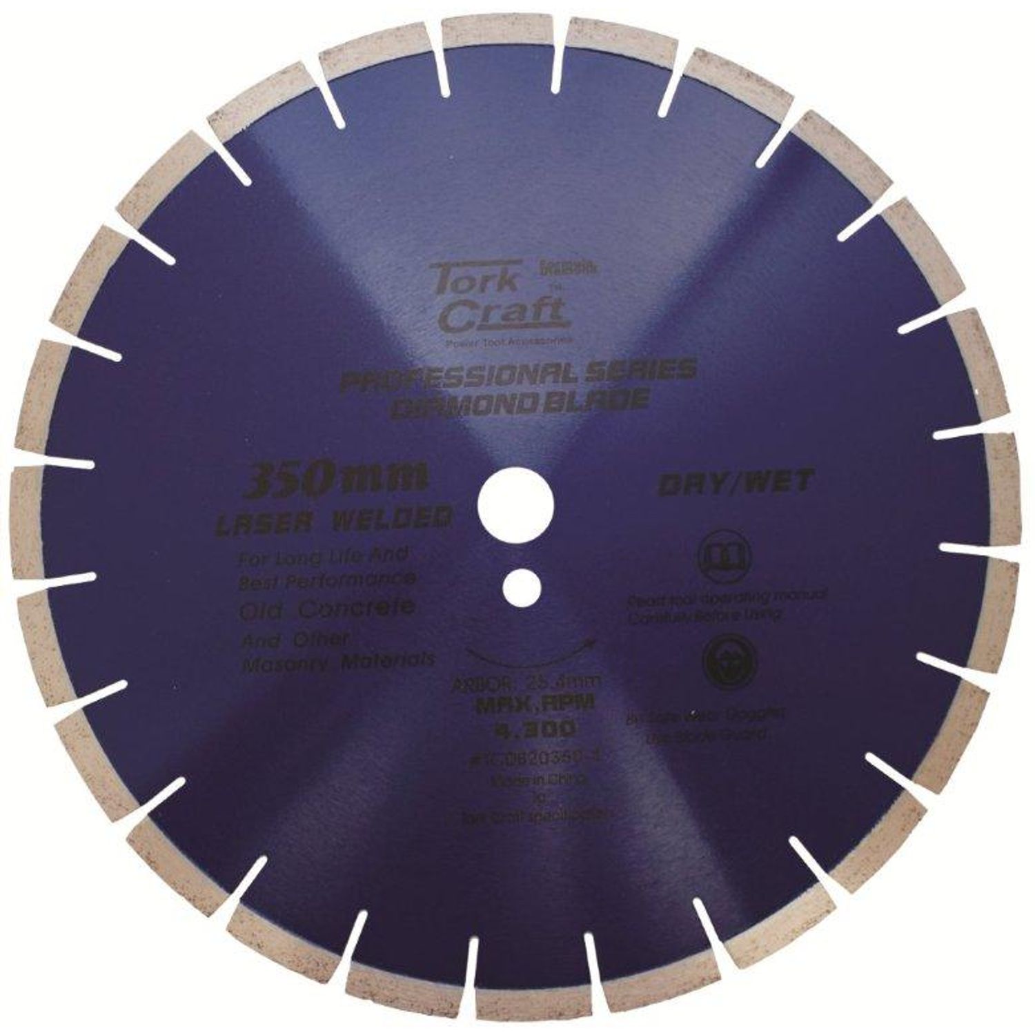 Diamond Blade 350x25.4mm Concrete Laser Welded Segmented