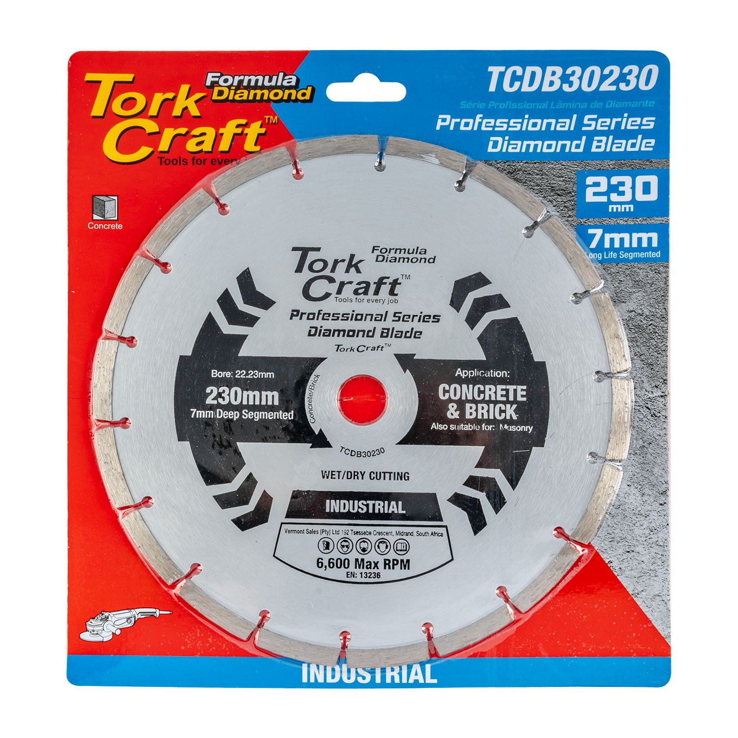 Diamond Blade Segm 230mm Reinforced Concrete